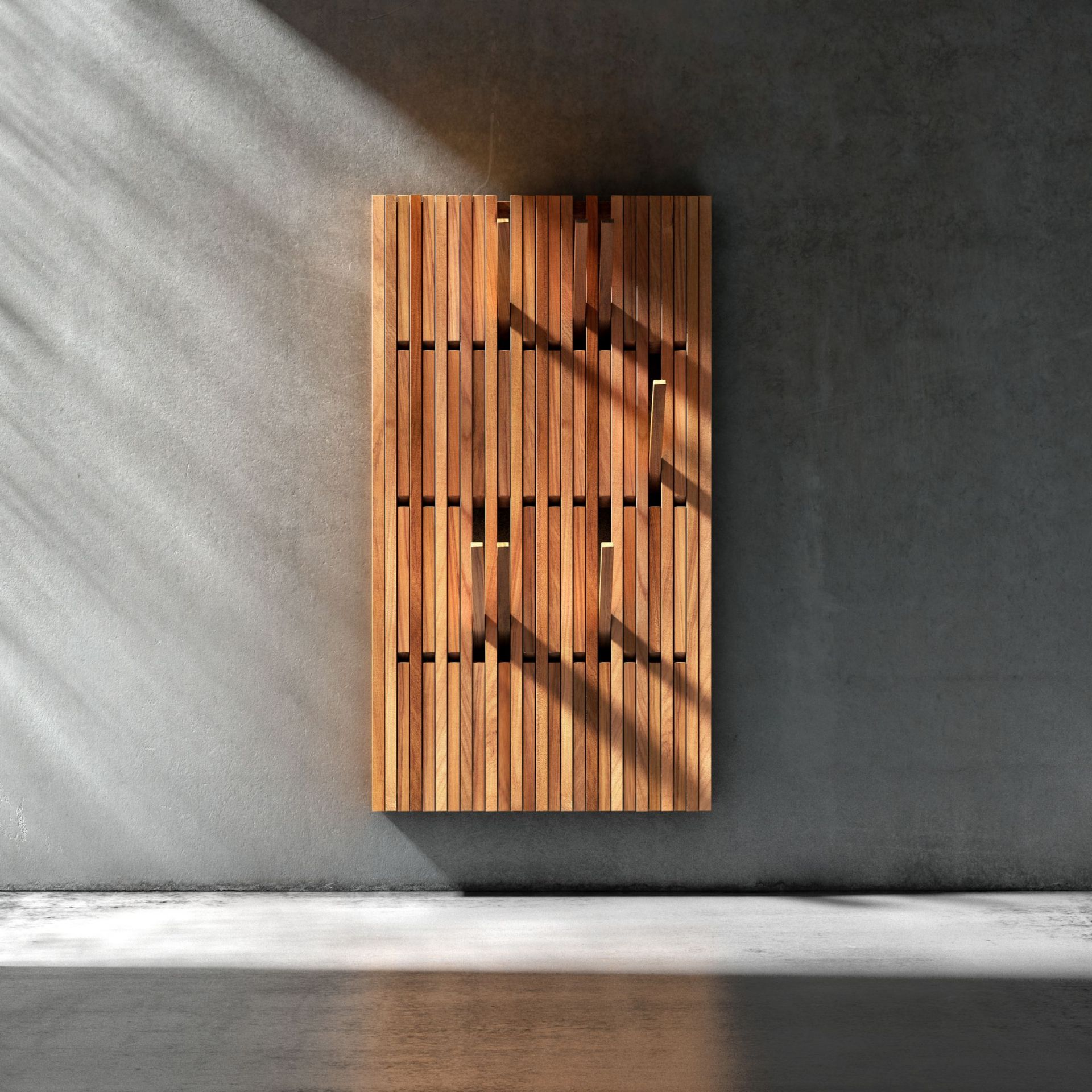 Piano wall coat rack large Oak Natural Oiled PER/USE