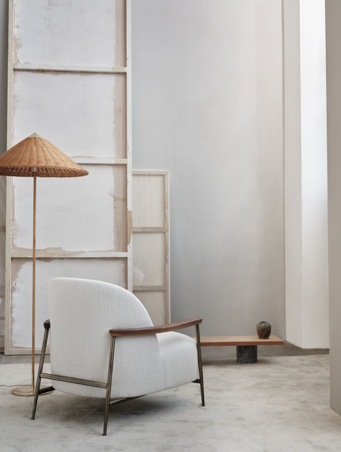 9602 Floor Lamp Wicker Willow Gubi SINGLE PIECES