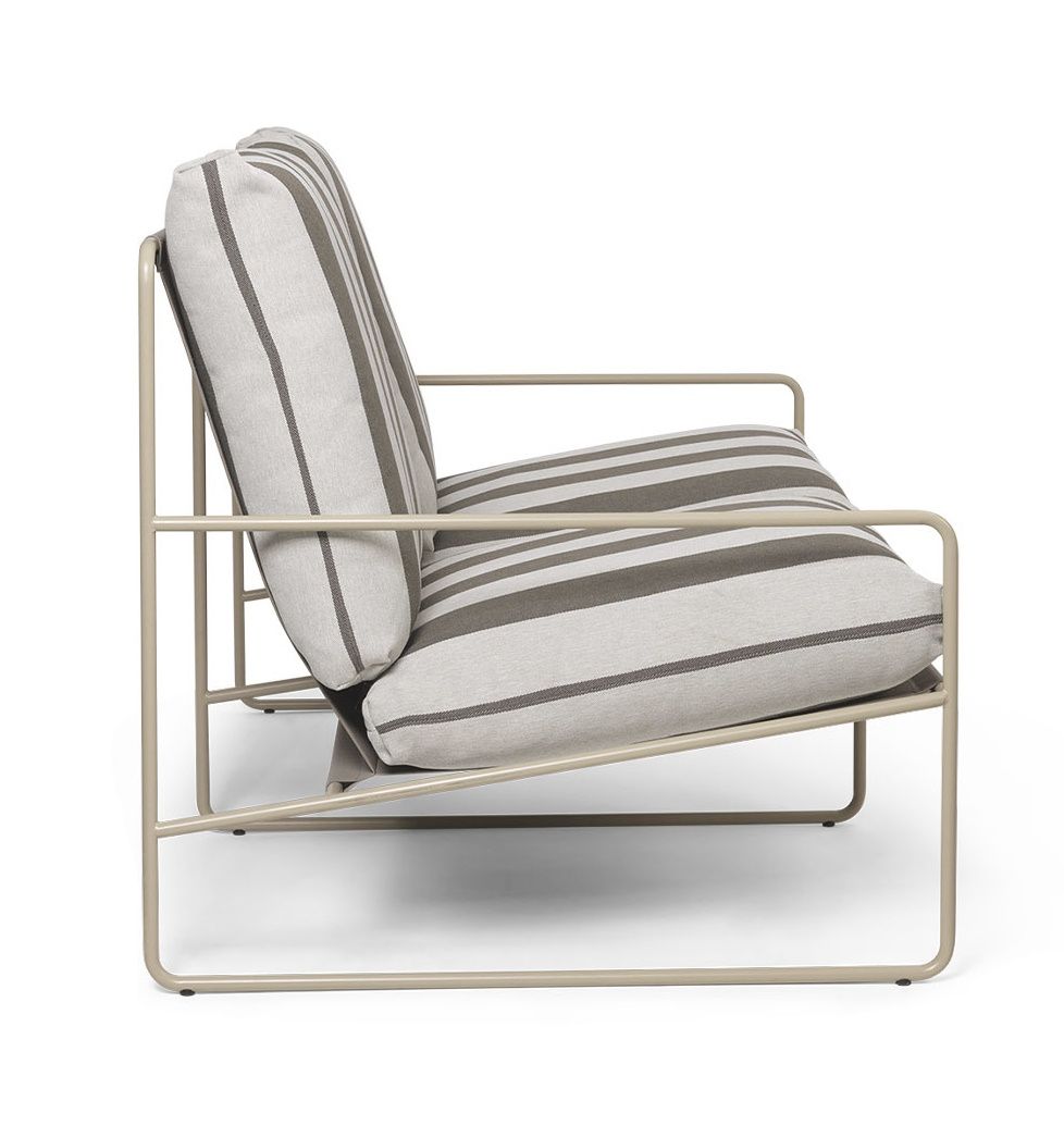 Desert 2-Seater Outdoor Sofa Stripe Frame Cashmere Ferm Living