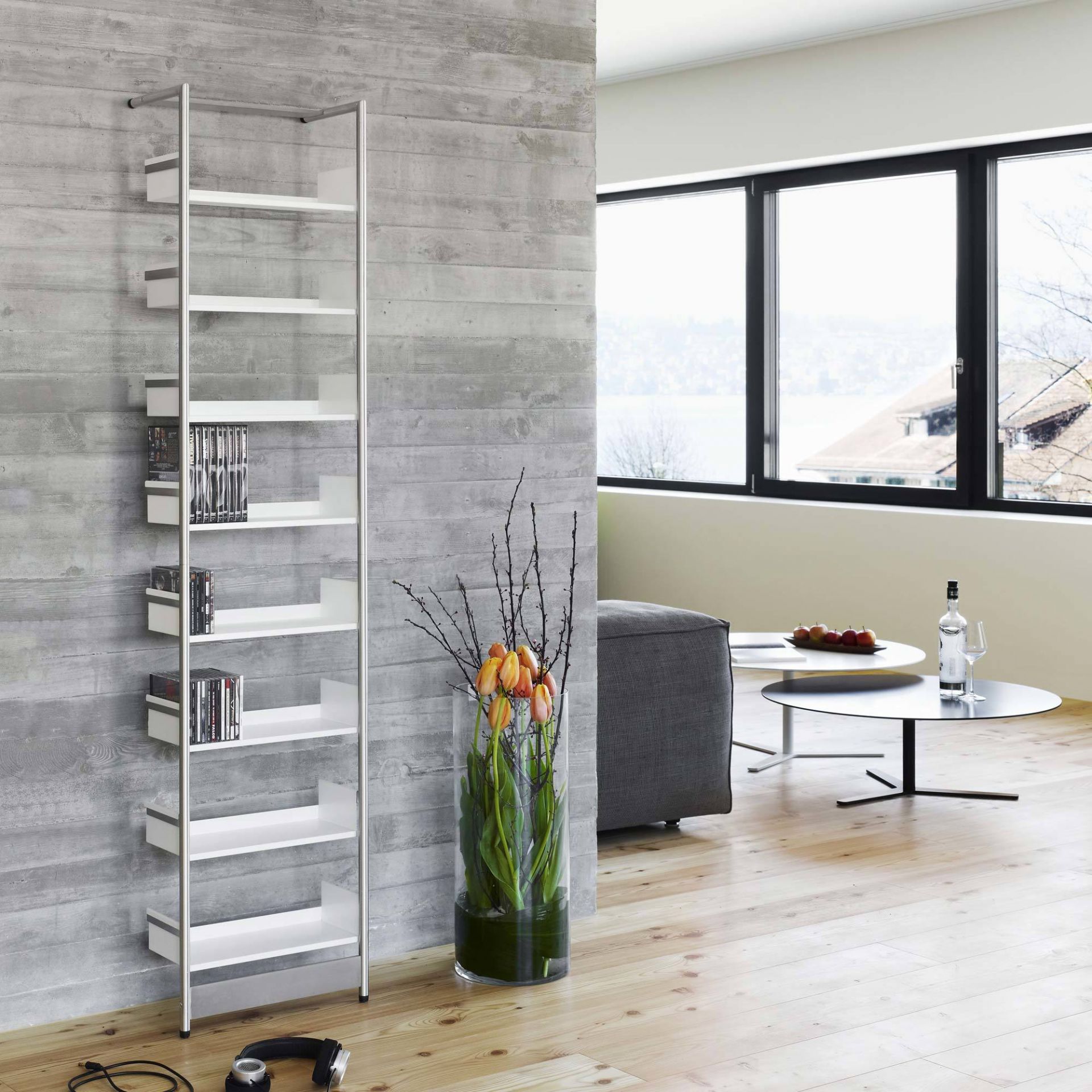 Connection shelves for Pool 183 CD Leaning shelf Mox Lx45 cm White