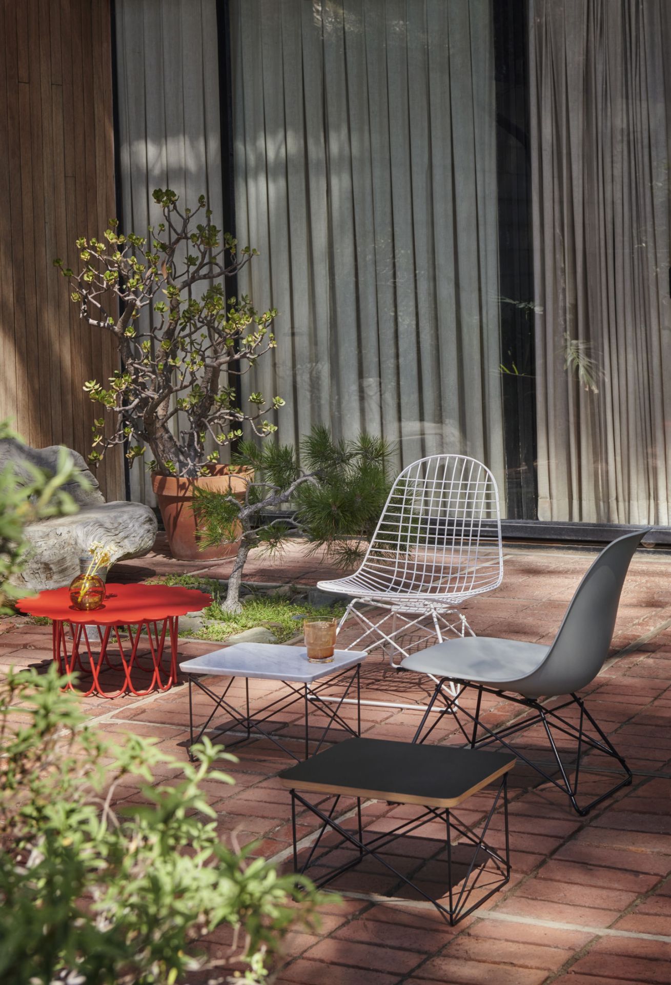 LKR-2 Wire Chair Chair with Seat and Back Cover Vitra 