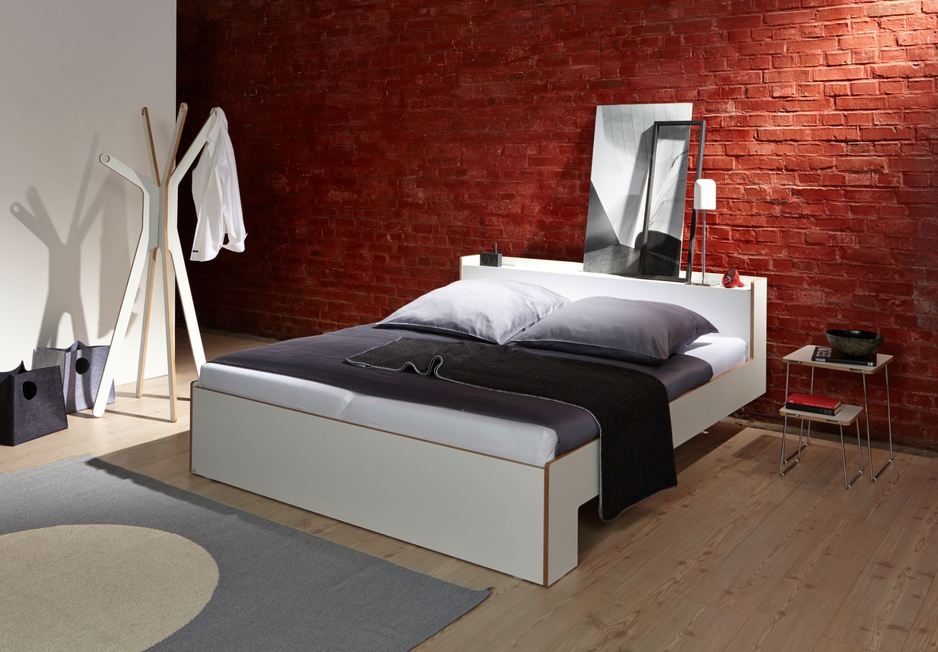 Nook Double bed CPL White Müller Möbelwerkstätten NK140