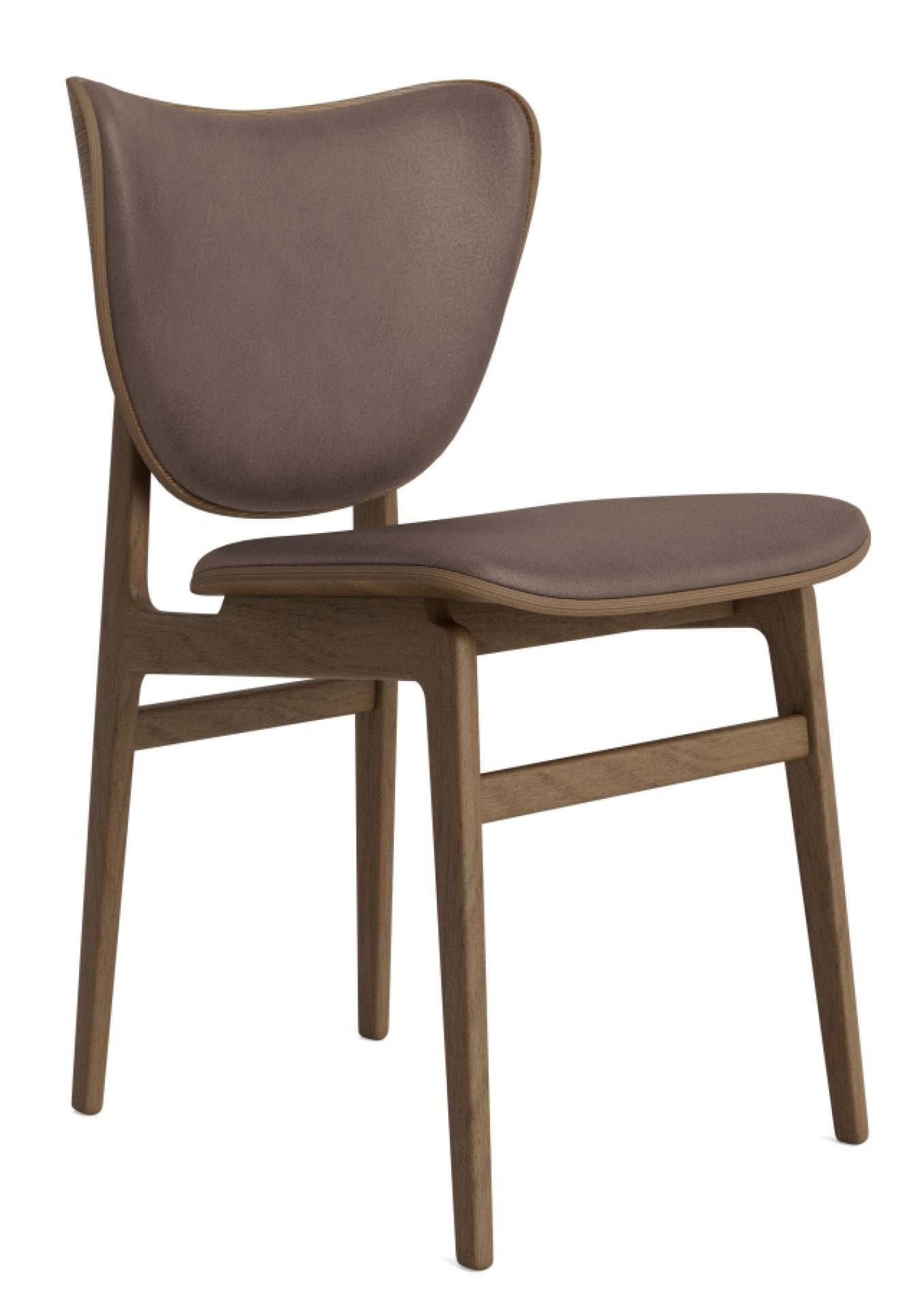 Elephant Dining Chair Leather Cover Norr11 Oak smoked Dunes Leather Dark brown