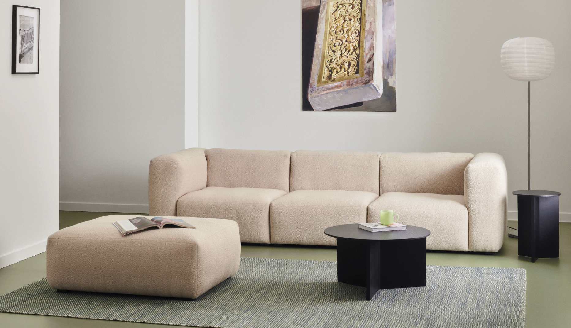 Mags Soft Sofa Low armrest 3-seater Combination 1 Hay