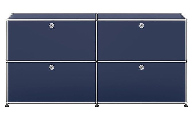 USM Haller Sideboard mit 4 Klapptüren – QUICK SHIP -stahlblau