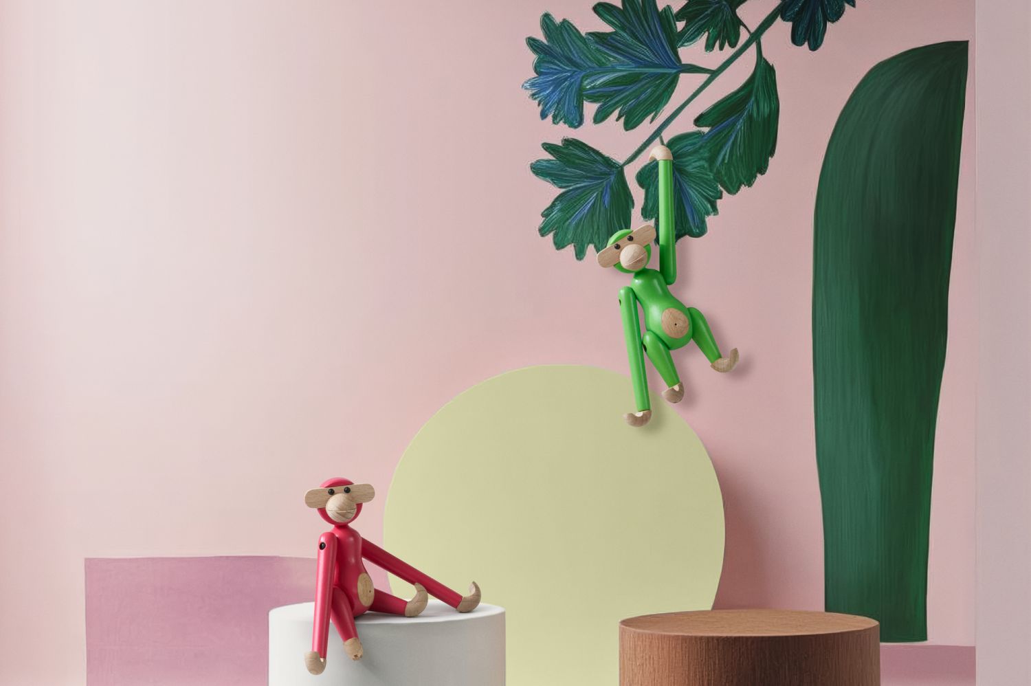 Monkey Mini coloured Kay Bojesen Pink