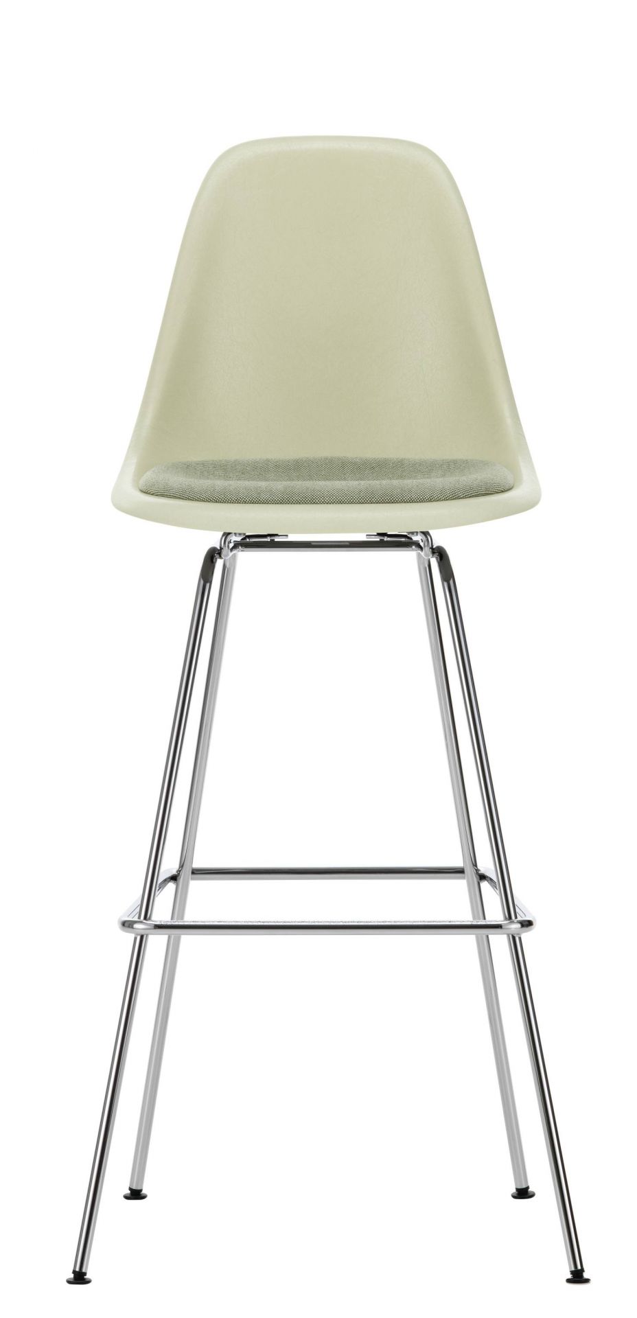 Eames Fibreglass Bar Stool High Bar stool with seat cushion Vitra 
