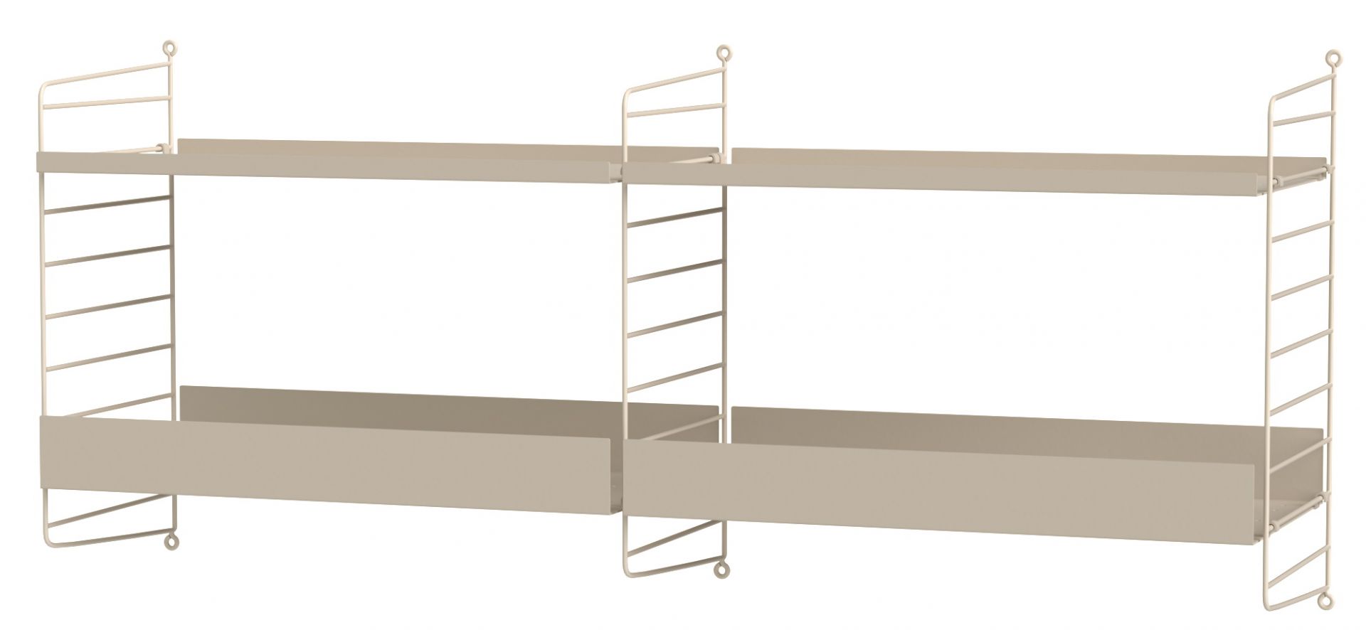 String Kitchen Wall Shelving System B String Furniture Beige - Beige