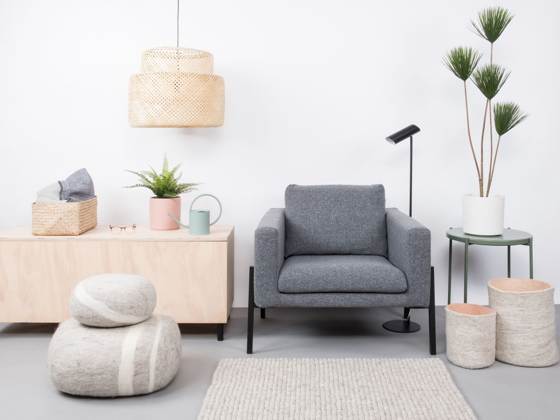 Felt ball Carpet 160x230 cm Myfelt Lotte