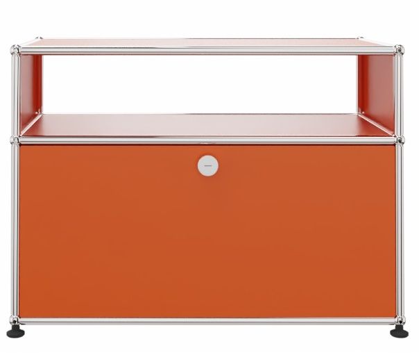 USM Haller Beistellmöbel mit Schublade reinorange