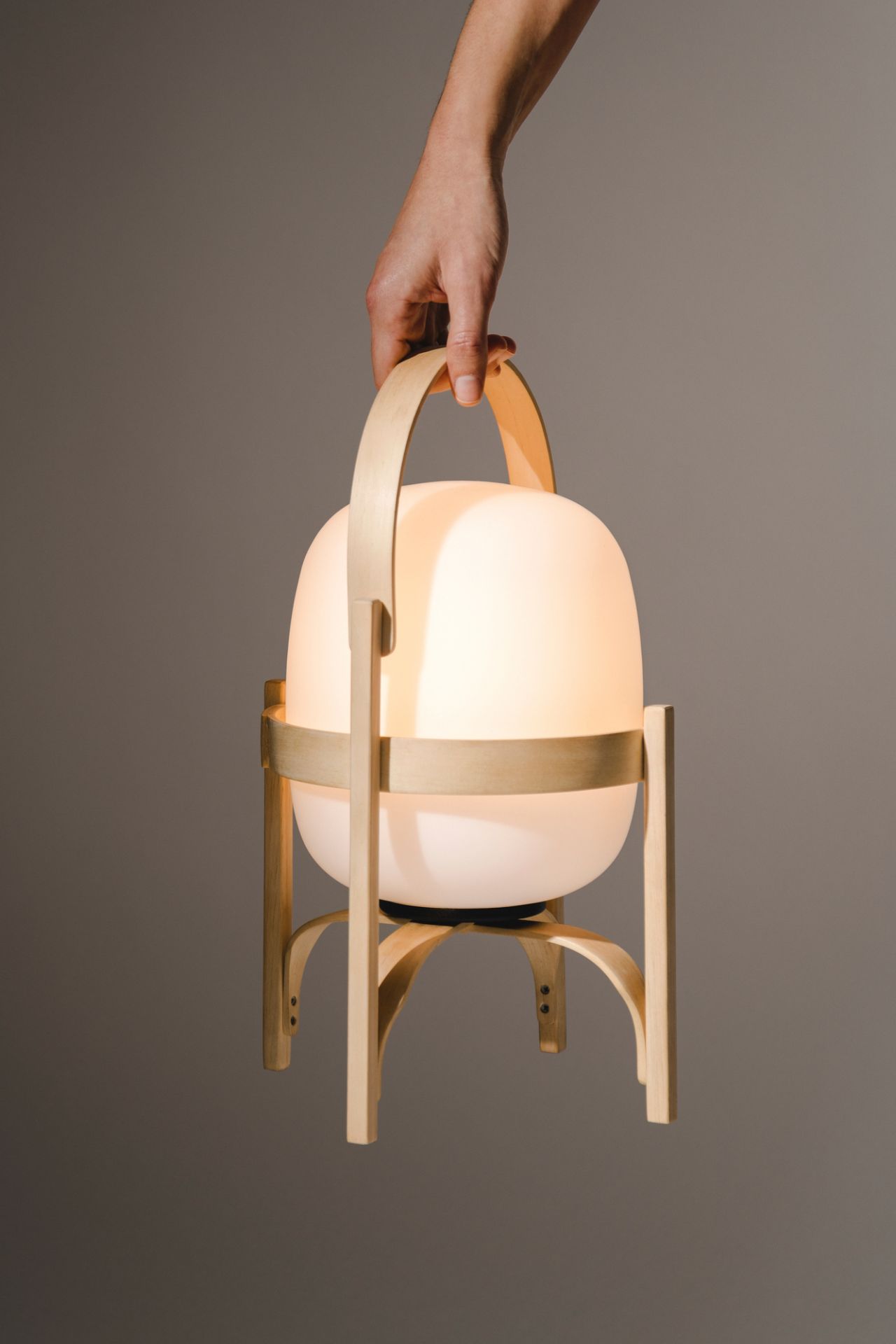 Cestita Table Lamp / Table Lantern Santa & Cole Opal Plastic Shade