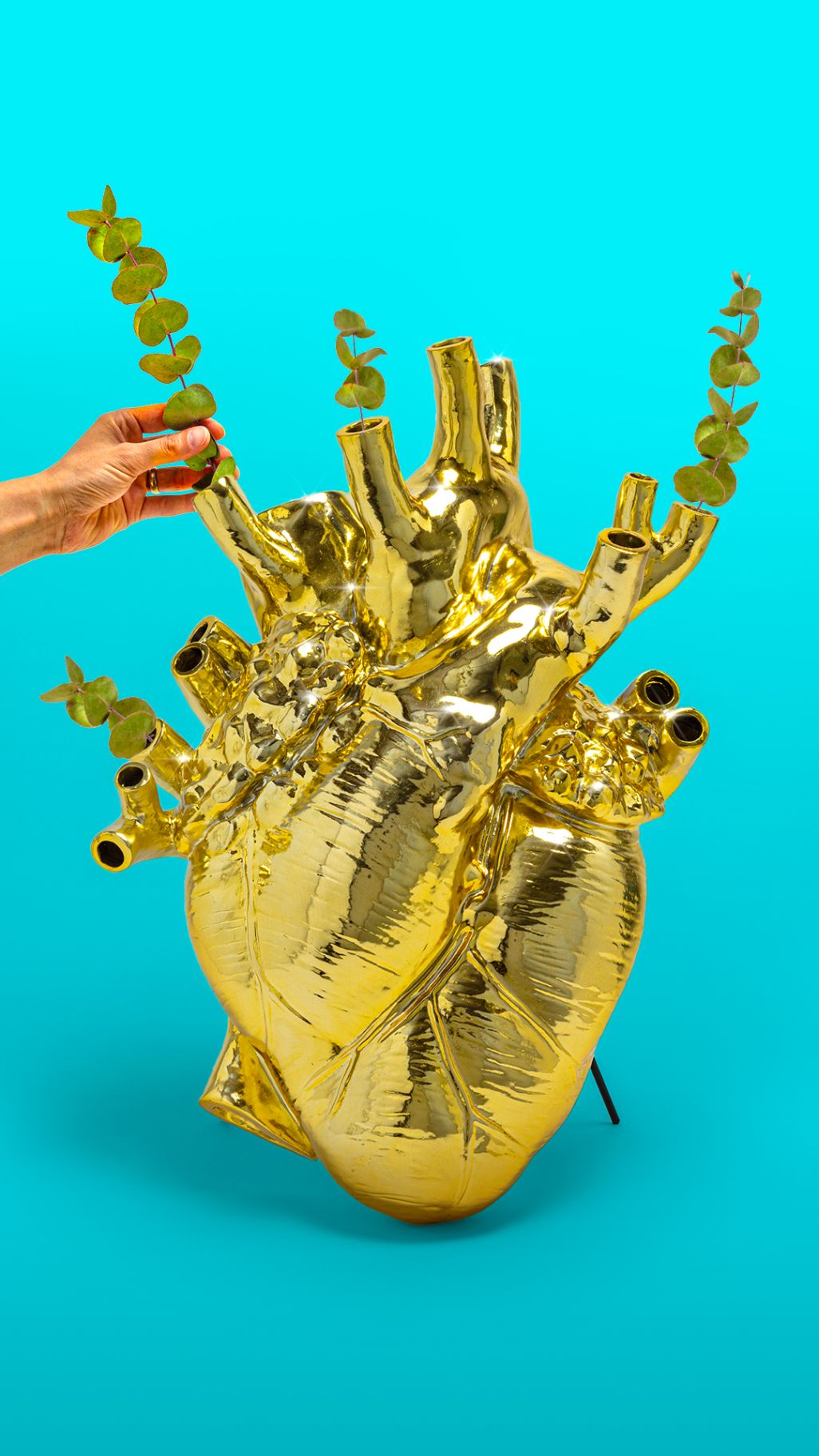 Love in Bloom Giant Gold Vase Seletti SINGLE PIECES