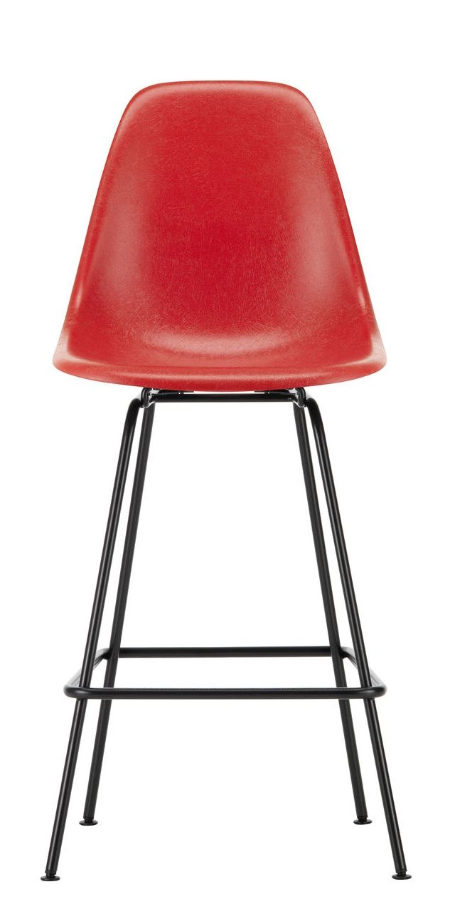 Eames Fibreglass Bar Stool Medium Bar Stool Vitra