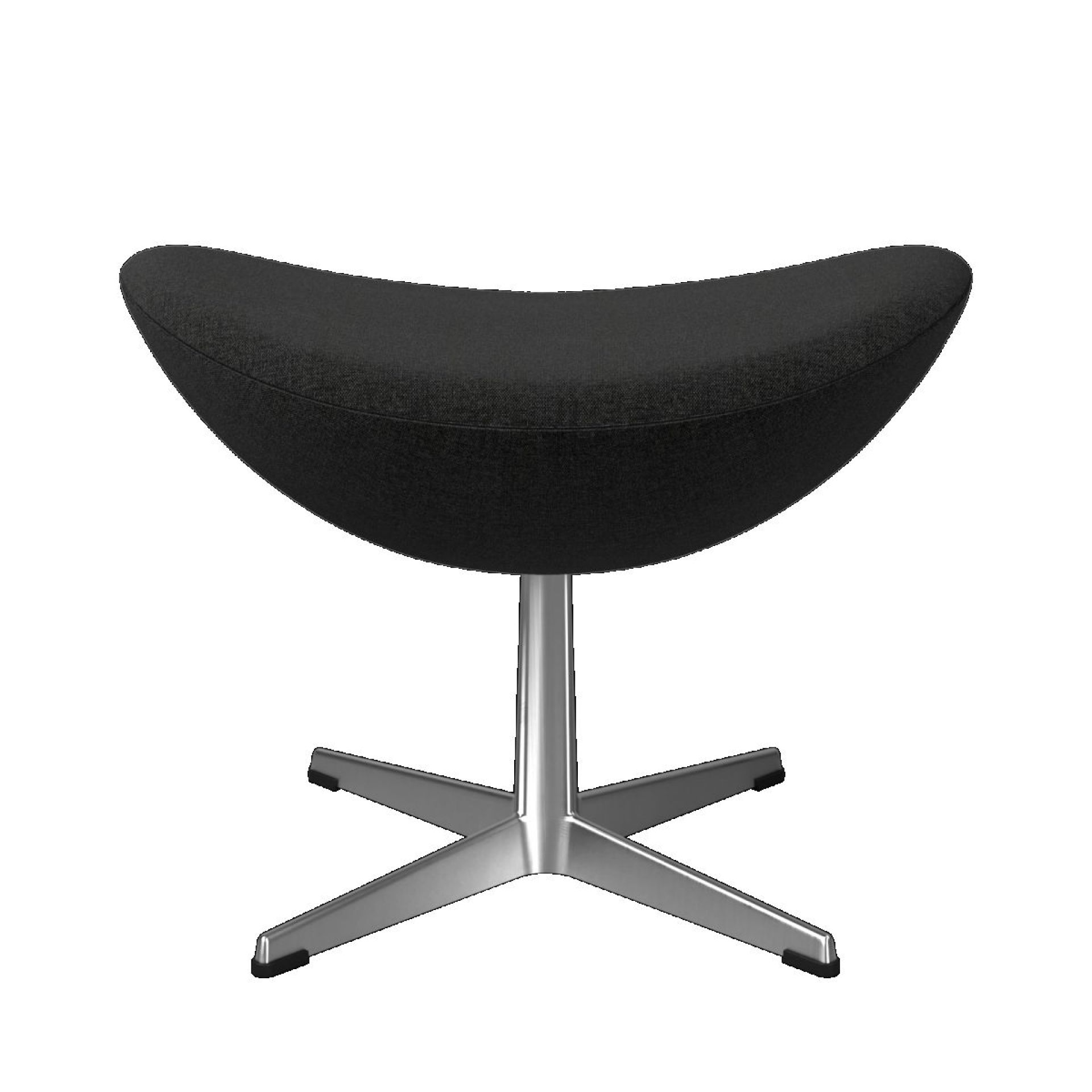 Egg Chair with Stool Re-wool Textile Fabric Black/Nature Fritz Hansen 