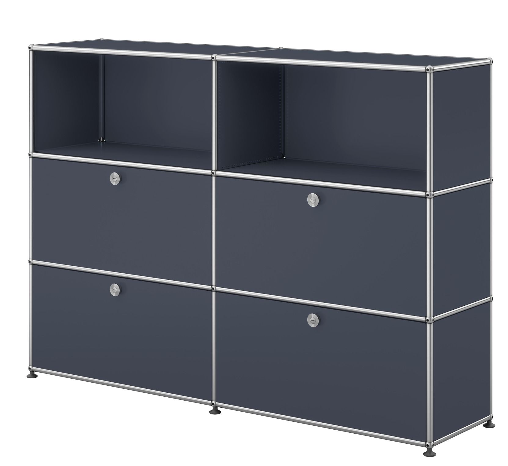 USM Haller sideboard / highboard with 4 flaps - QUICK SHIP anthracite grey
