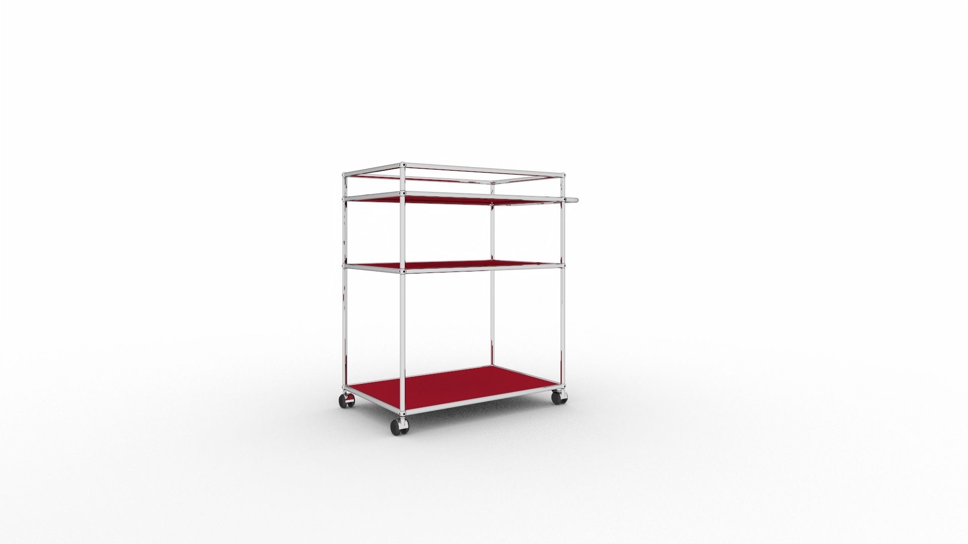 USM Haller hoher Servierwagen rot