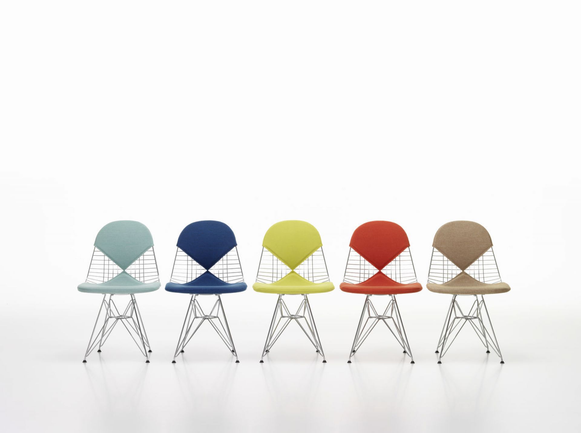 DKR-2 Wire Chair with seat and back cushion Vitra