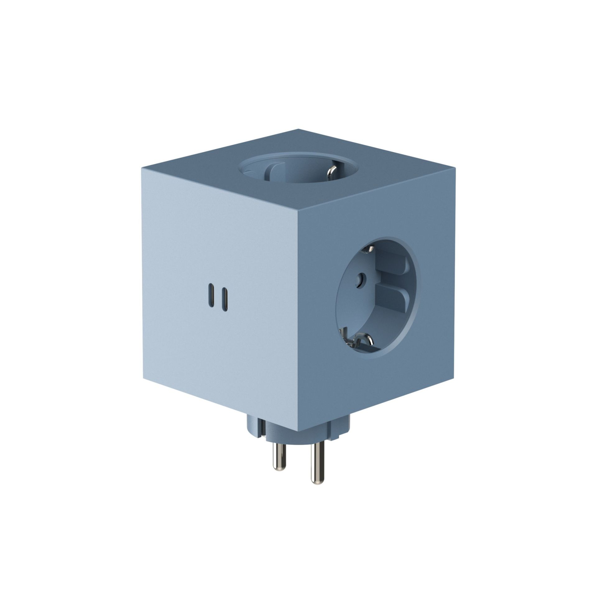 Square 2 - Avolt Socket Cube with USB-C shark blue dfp Design 
