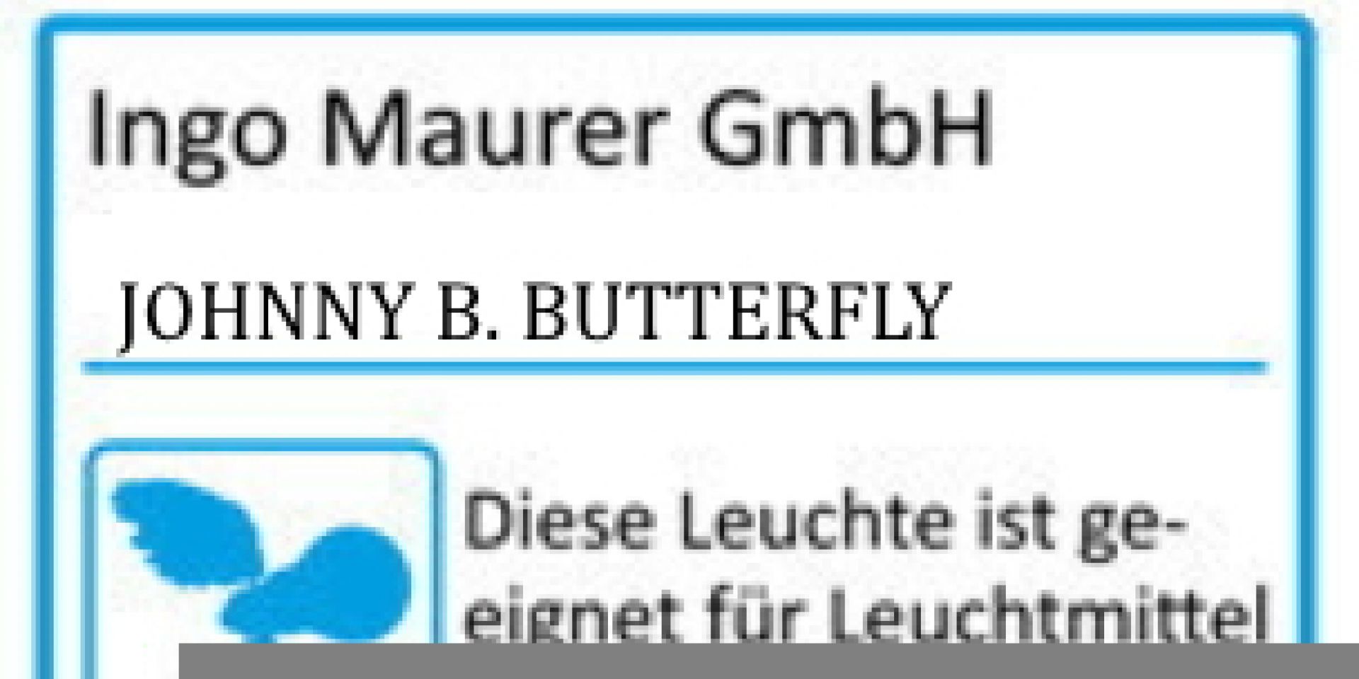 Johnny B. Butterfly Suspension Ingo Maurer
