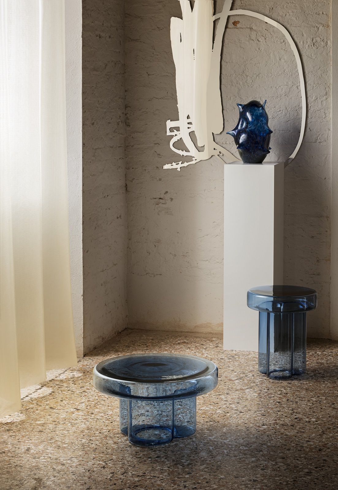 Soda Side Table Miniforms Wx38 cm Blue