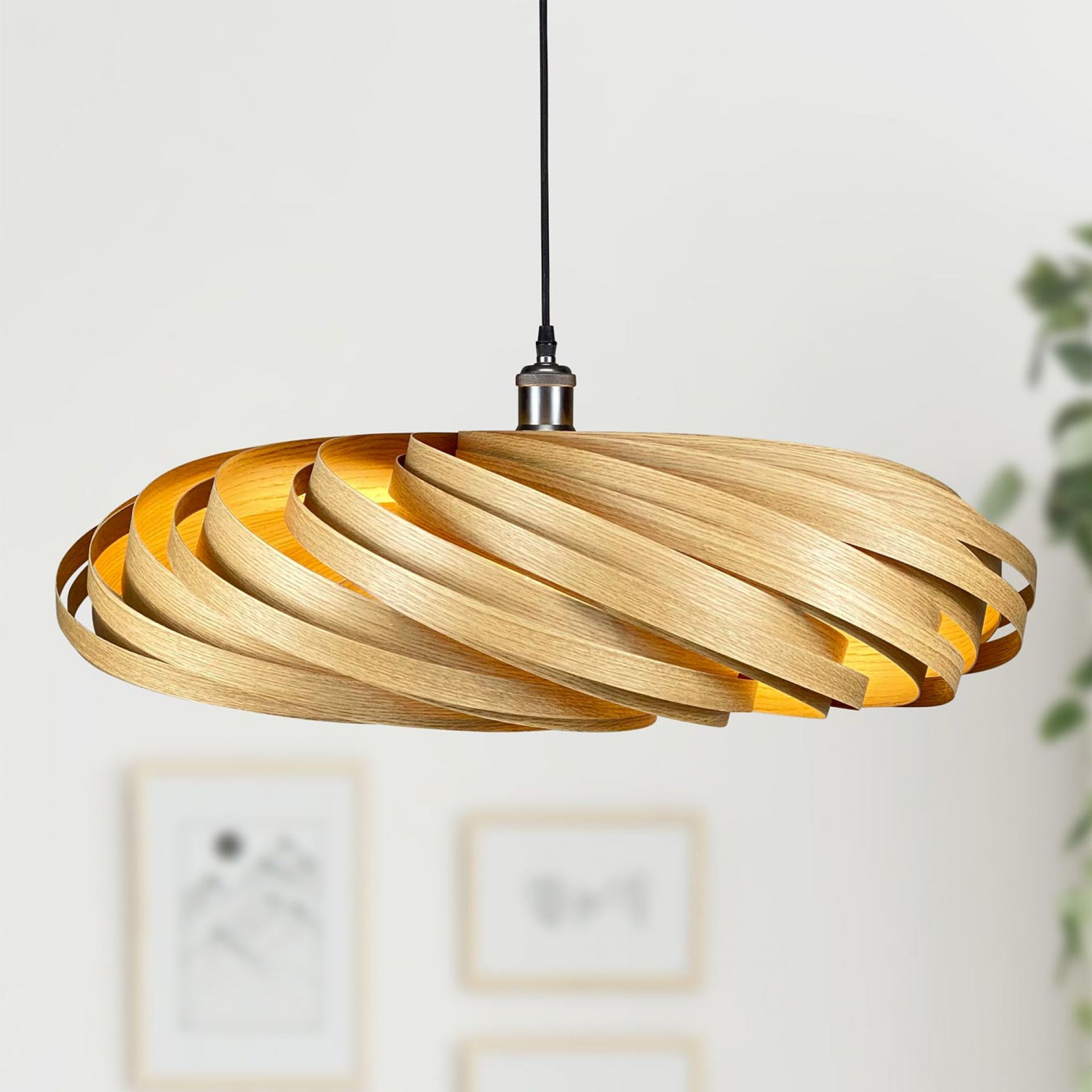 Veneria Pendant lamp Ø70 cm Oak Gofurnit