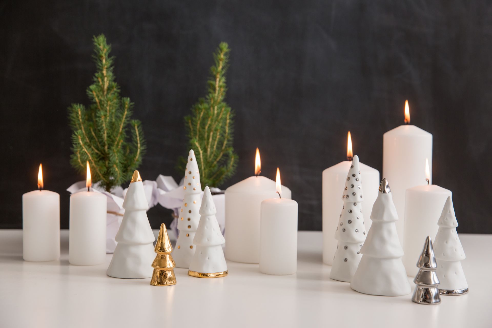 Wintertime Christmas Forest Set gold Wheels