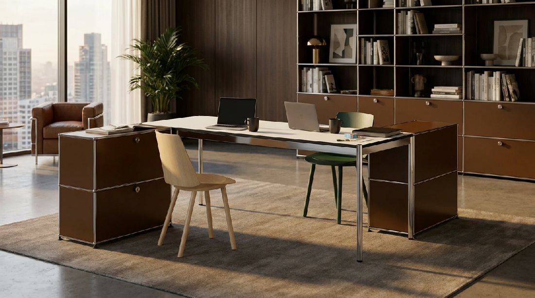 Table with storage elements USM Haller