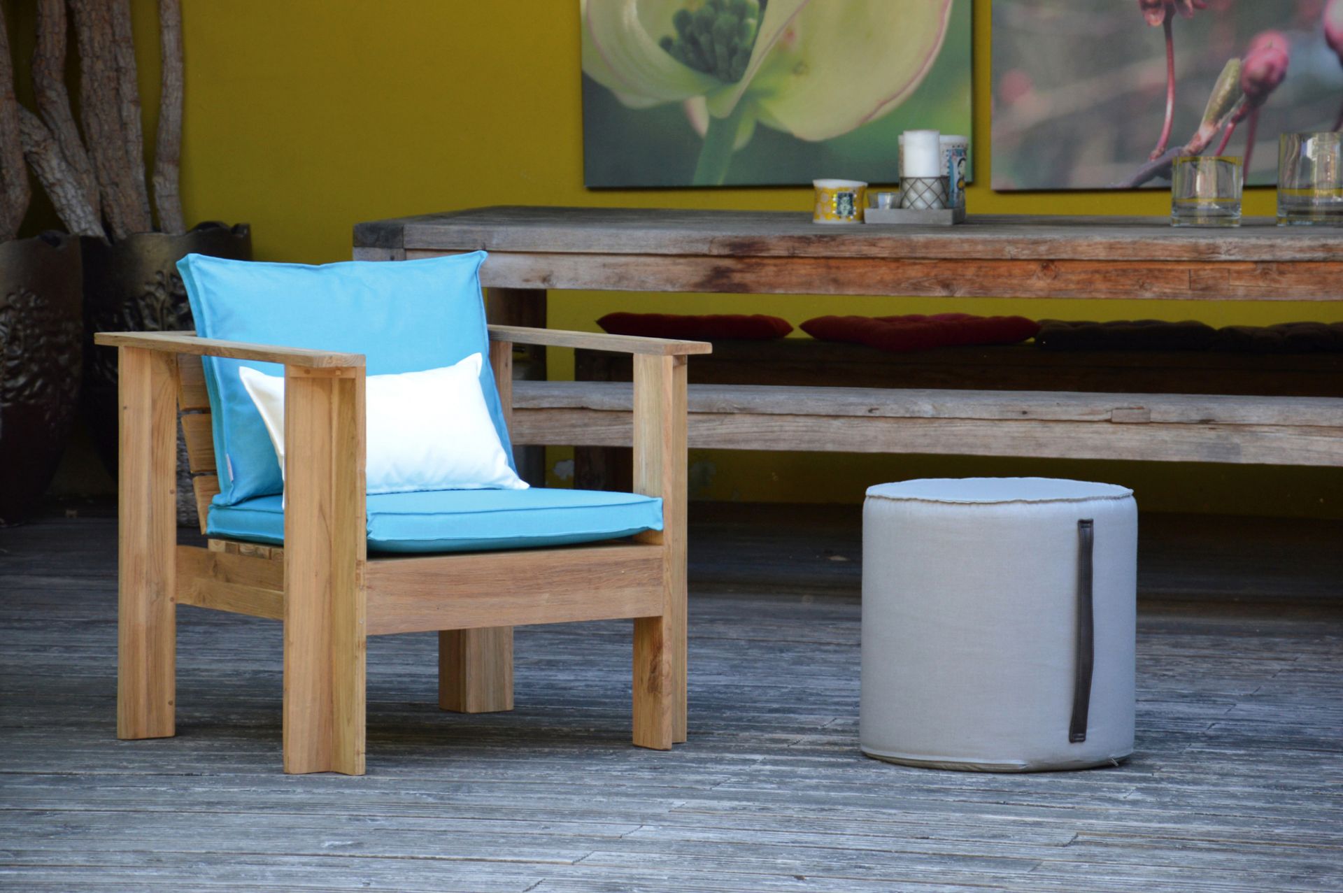 Batten Cushion for Lounge Armchair Taupe Jan Kurtz