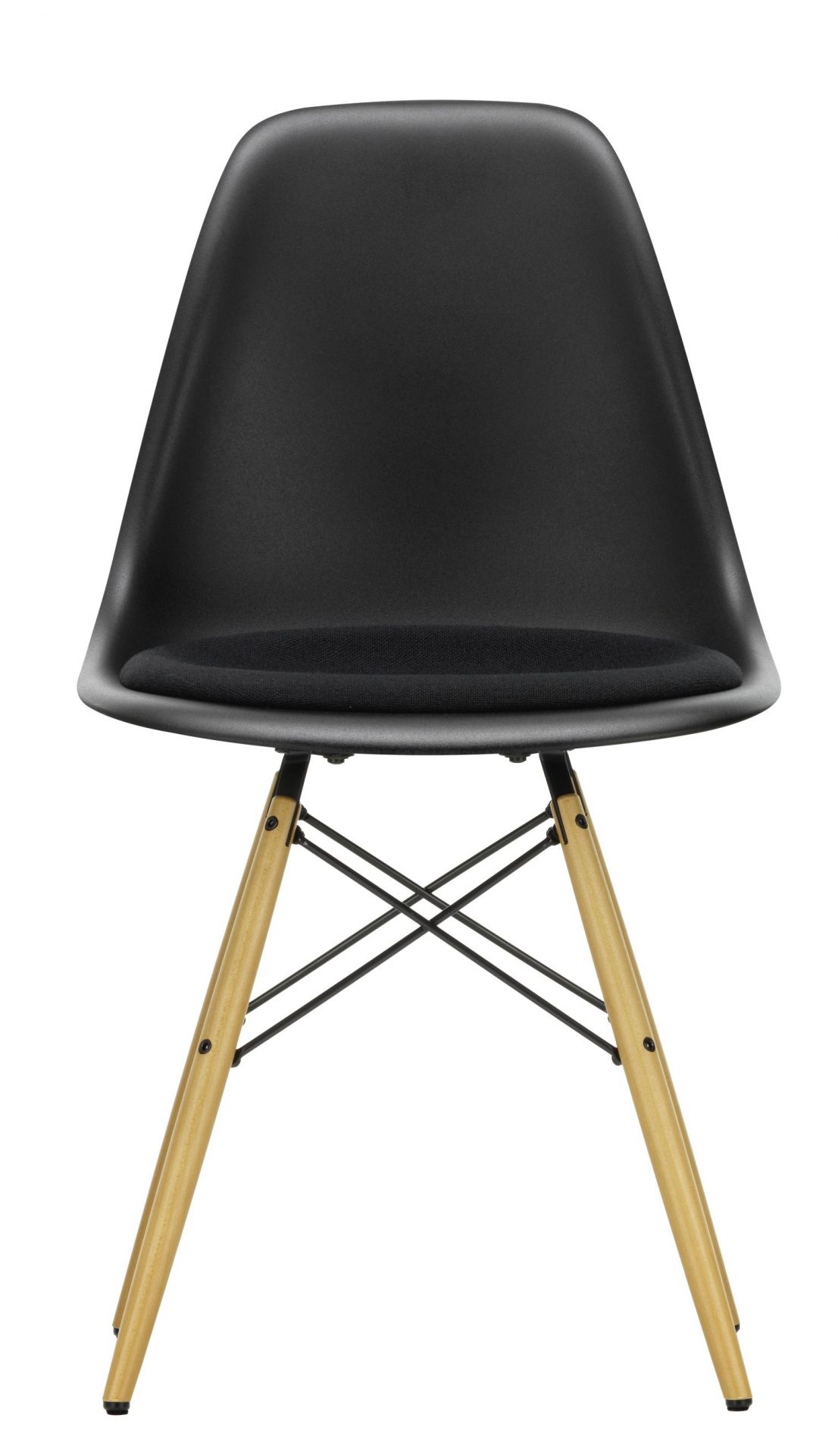Eames Plastic Side Chair DSW Chair Vitra Maple yellowish-Deep black