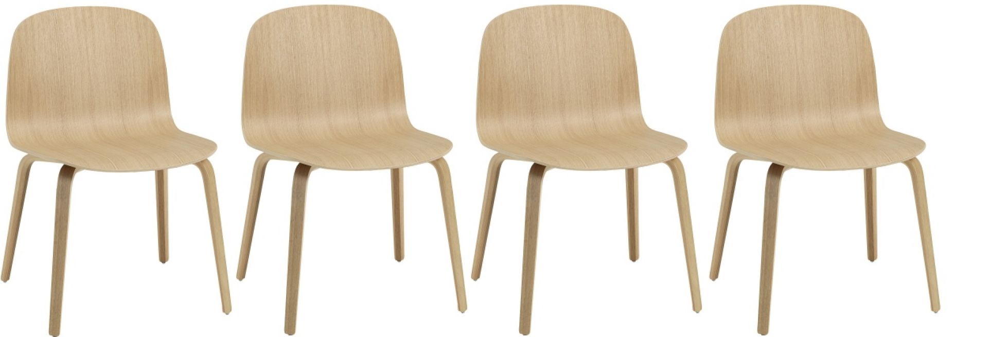  Action Visu Chair Wood Base Chair Set of 4 Muuto
