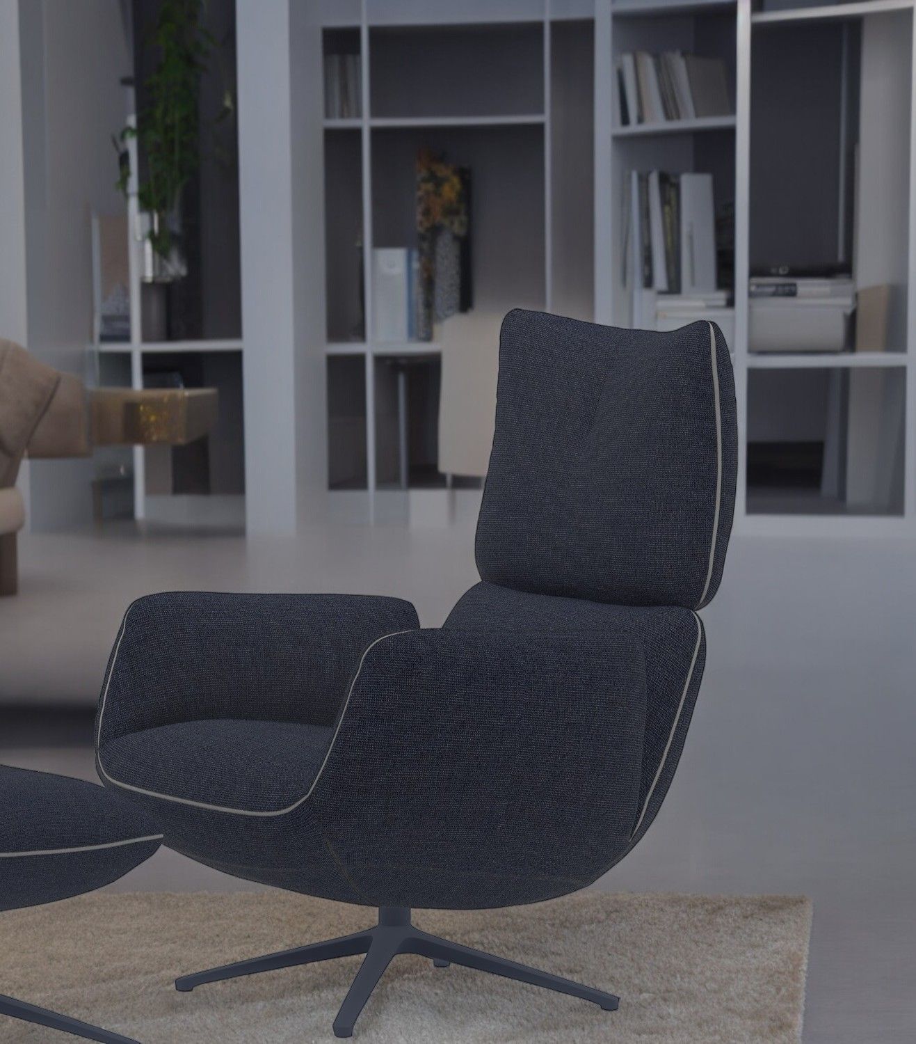 Jalis Lounge Swivel chair with tilt mechanism 4-legged frame Cor