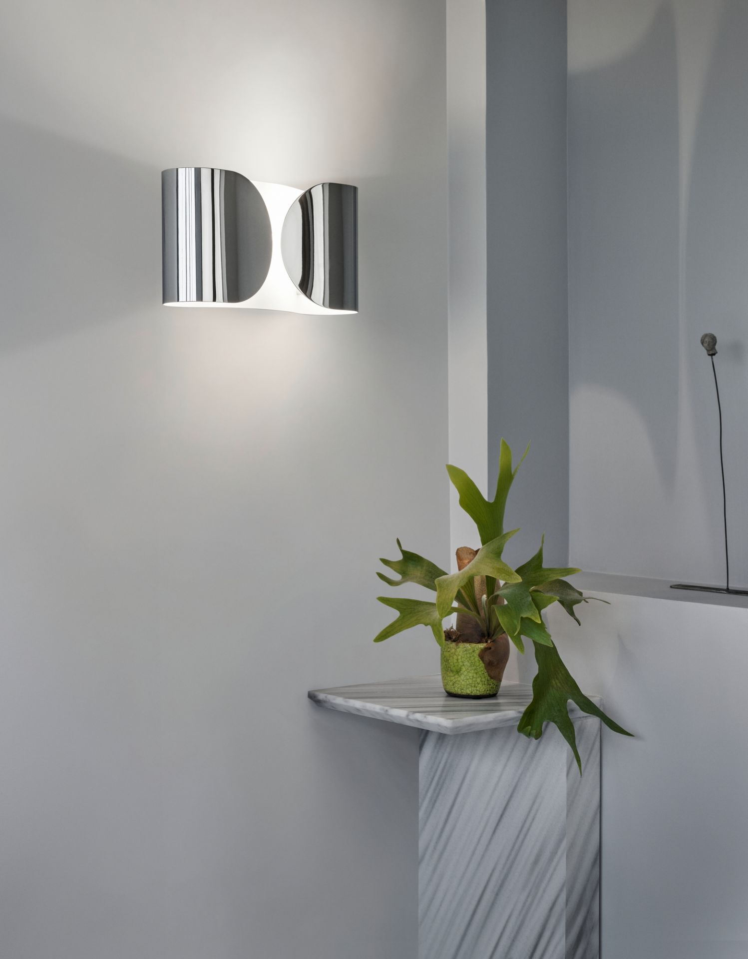 Foglio Wall Lamp Chrome Flos