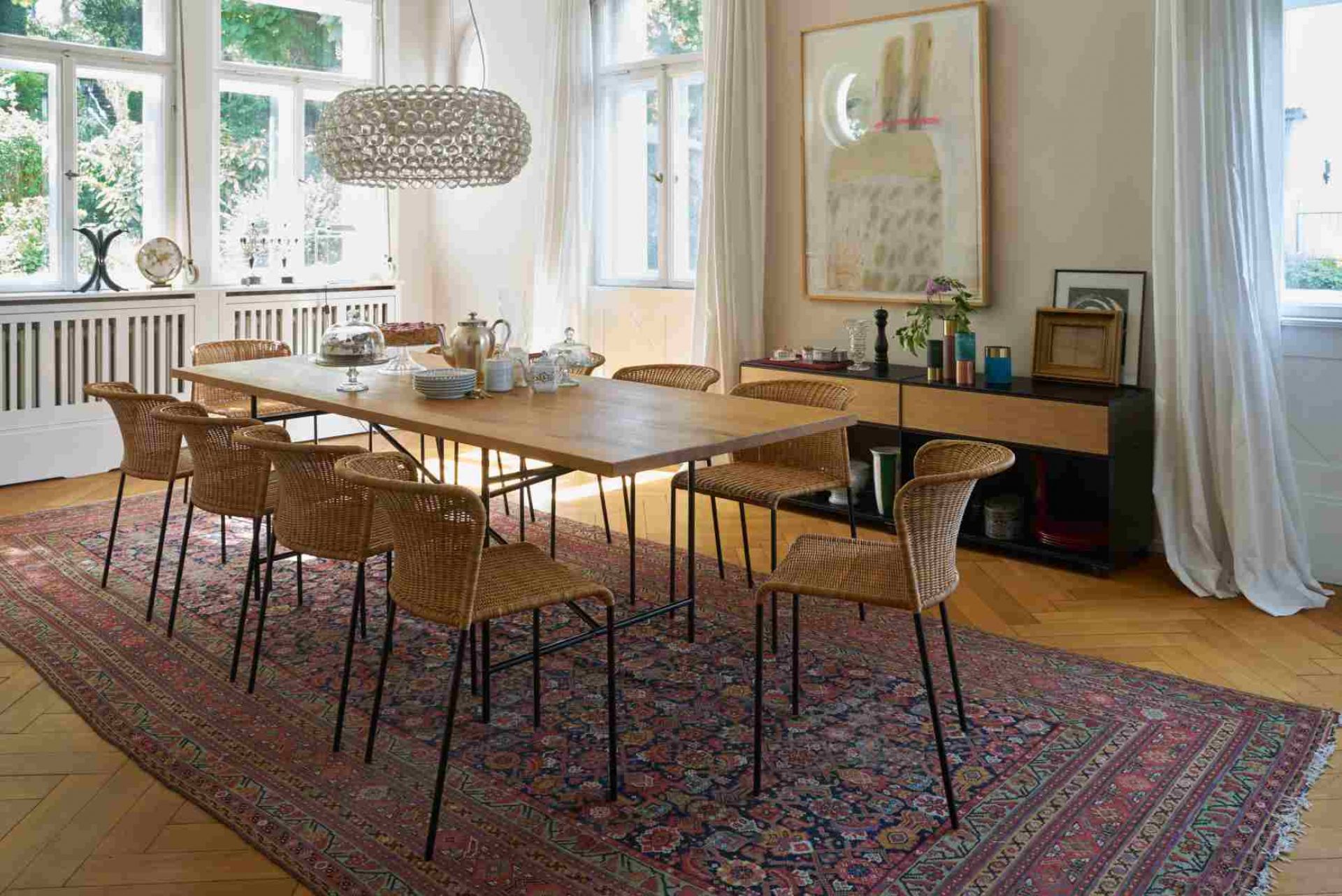 Eiermann 2 table frame COLOURFUL 100x78 cm / WHITE RAL 9010, CROSS BAR SHIFTED TO THE REAR FOR WORK TABLES Richard Lampert SINGLE PIECES 