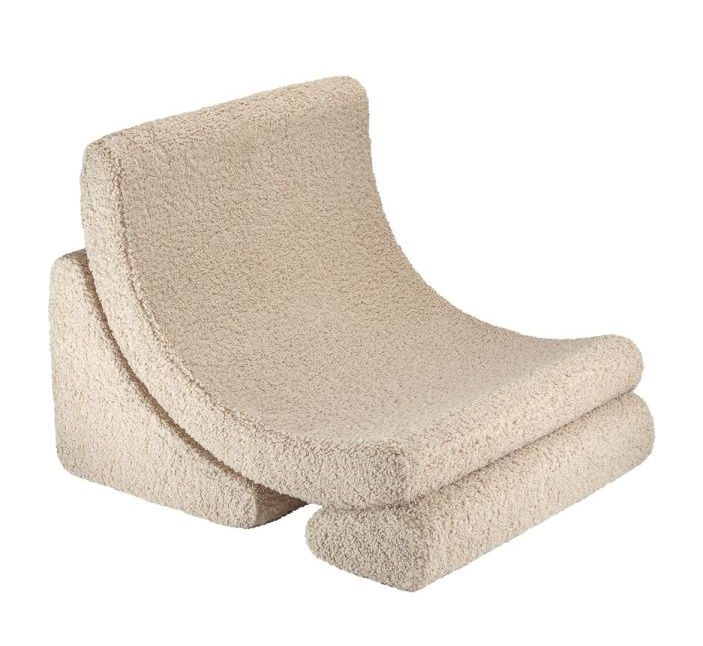 Moon children's armchair teddy fabric Wigiwama