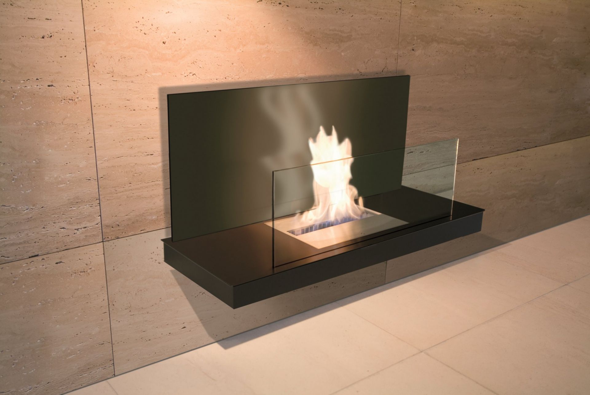 Wall Flame 2 Ethanol Fireplace Radius