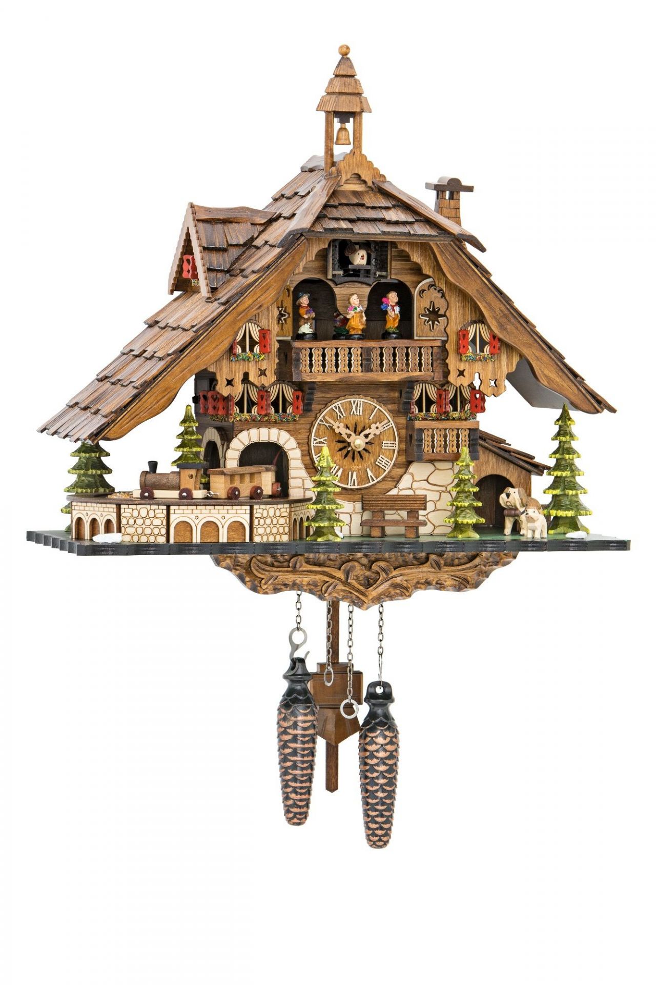 Quartz cuckoo clock with music & dancing couples Engstler SINGLE PIECES