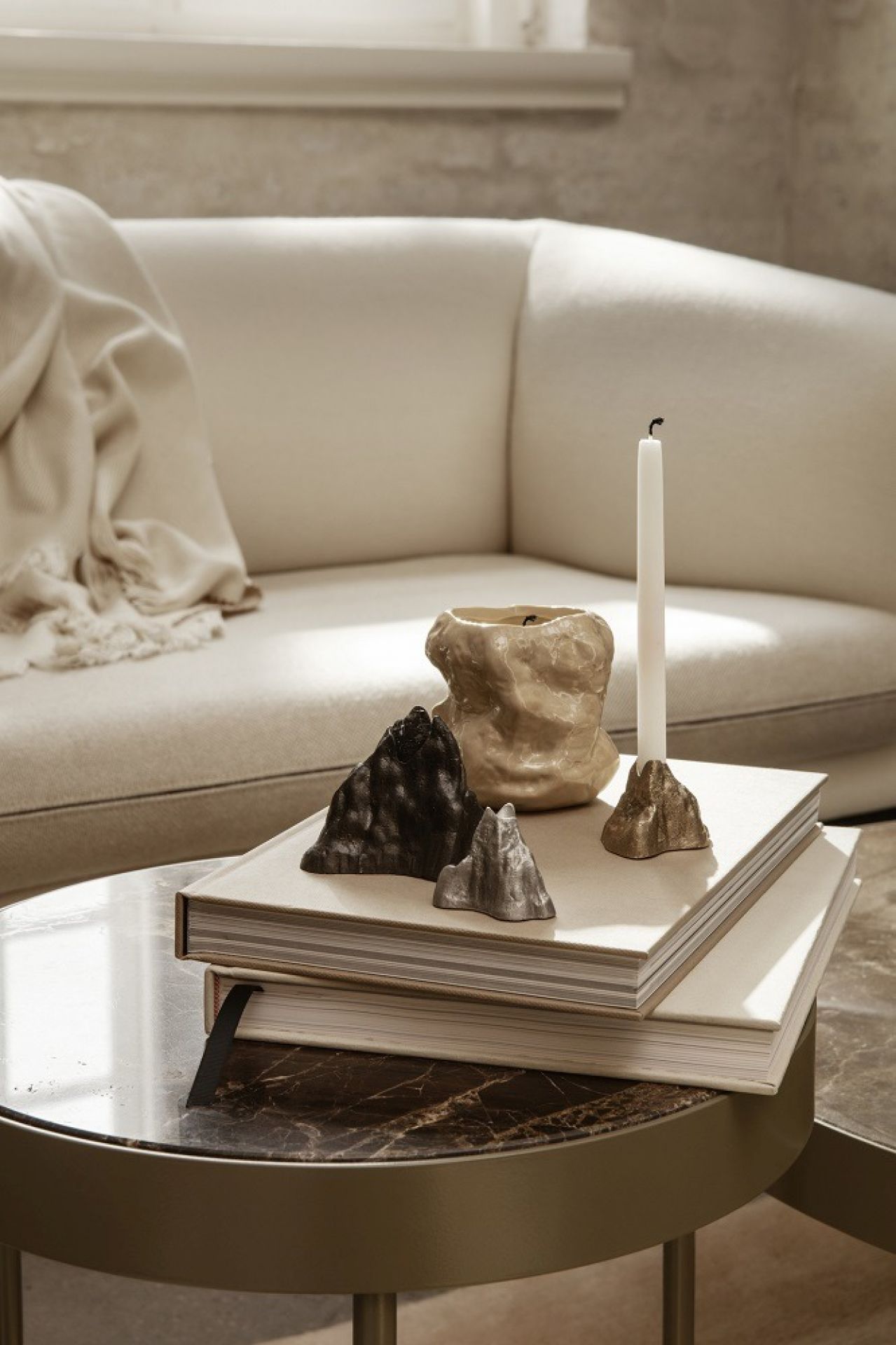 Marble Table Beistelltisch Ferm Living Black 40