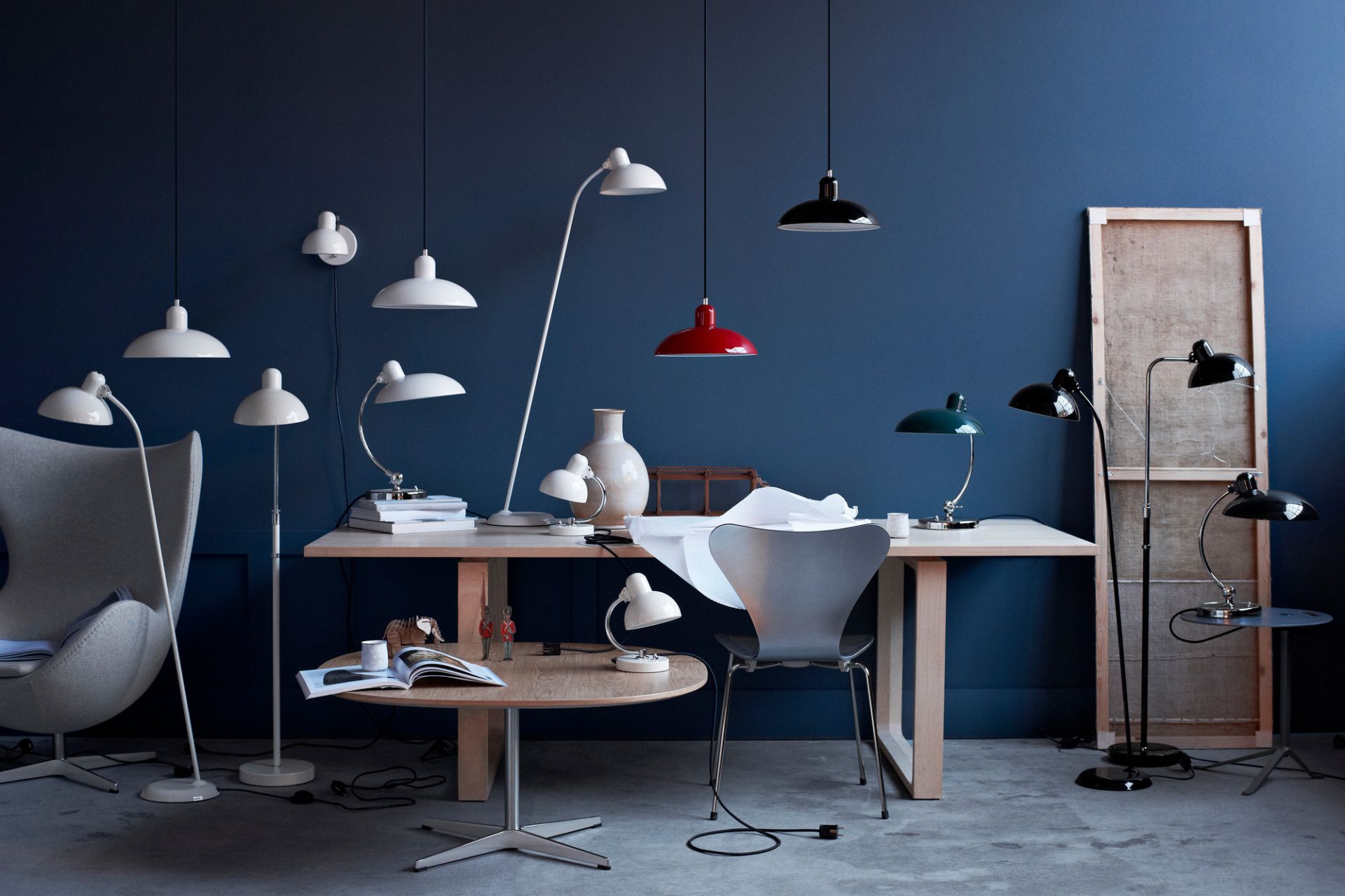 6631 P Pendant lamp BLACK MATT KAISER idell Fritz Hansen SINGLE PIECES