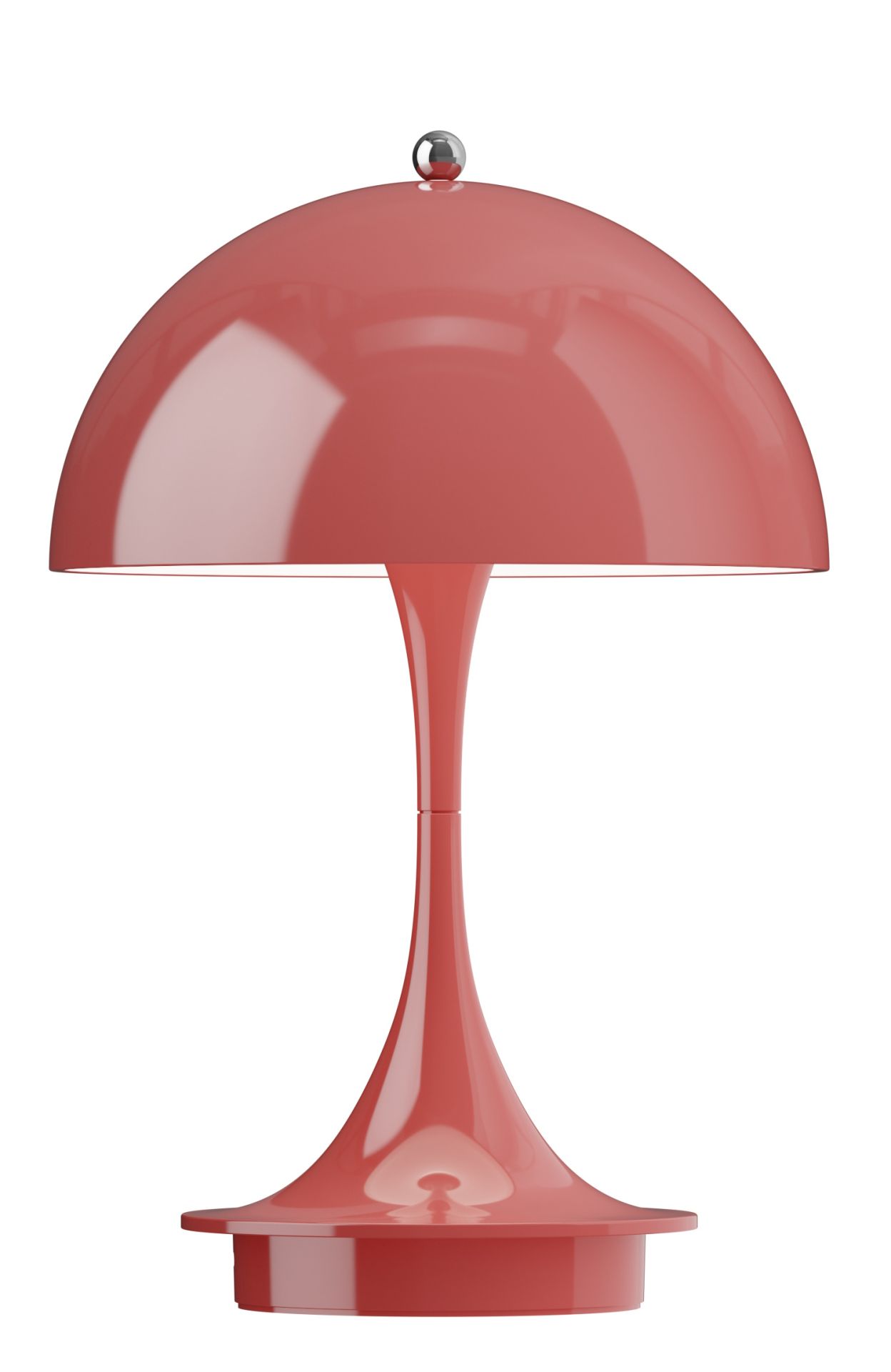 Panthella 160 Portable V3 rechargeable LED table lamp Indoor/Outdoor Louis Poulsen Opaque coral