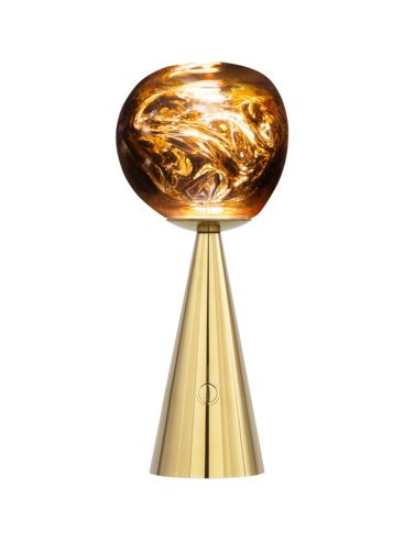 Melt Portable LED Table lamp gold Tom Dixon
