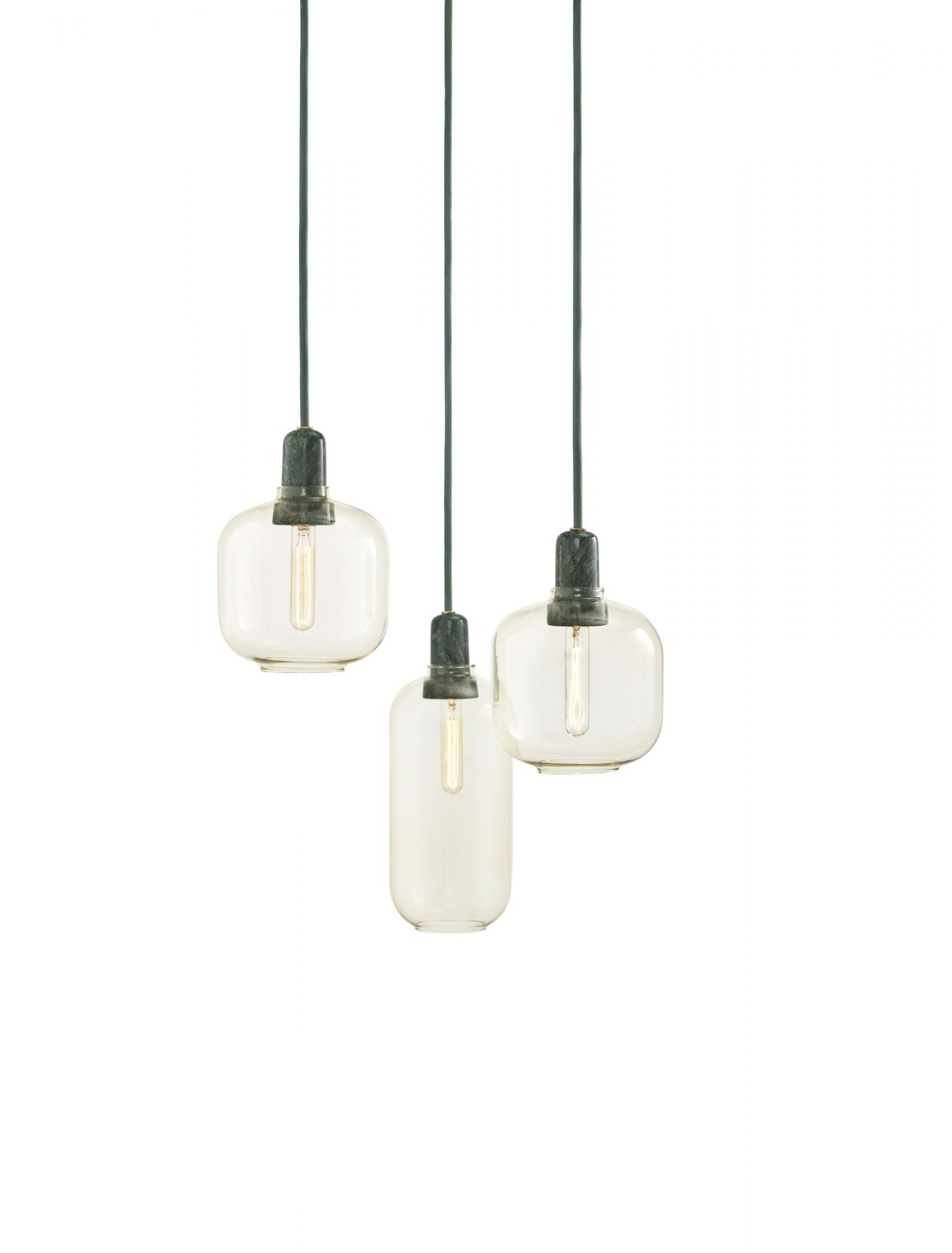 Amp Lamp pendant lamp Ø 11.2 x H 26 cm / GOLD-GREEN Normann Copenhagen SINGLE PIECES