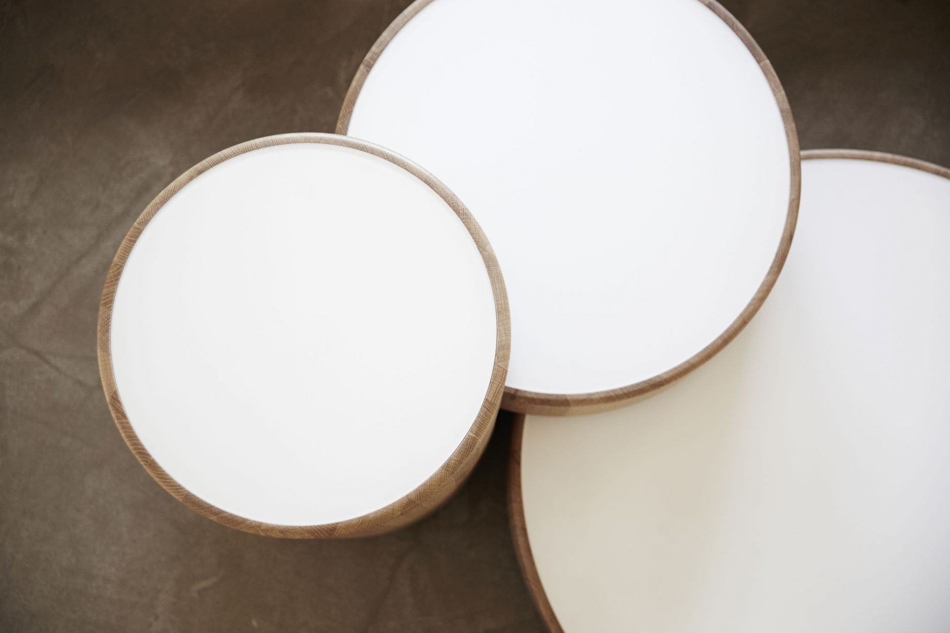Levels Coffee Table Natural oiled oak - white glass PER/USE