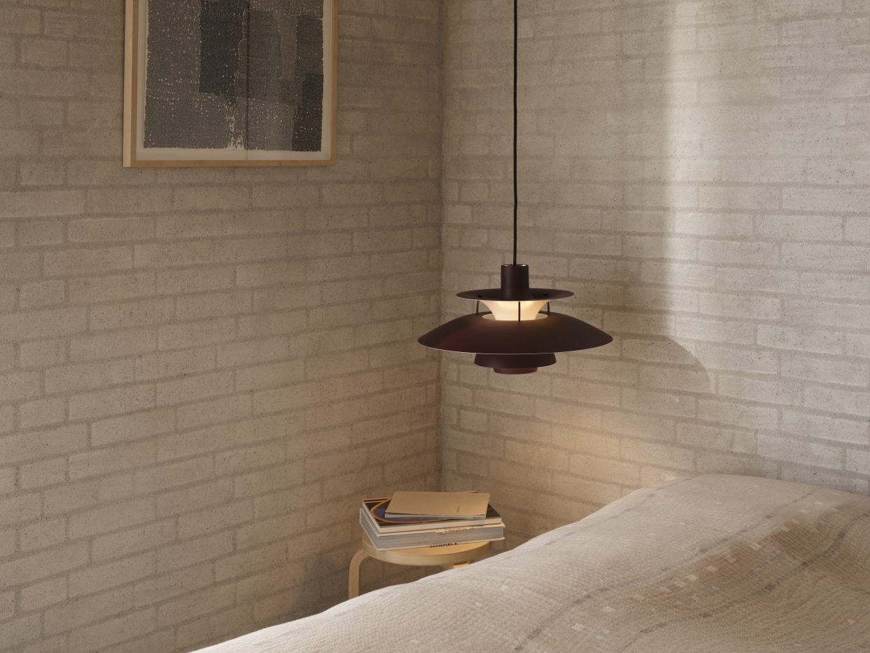 PH 5 Monochrome Pendant light Louis Poulsen Pale Blush