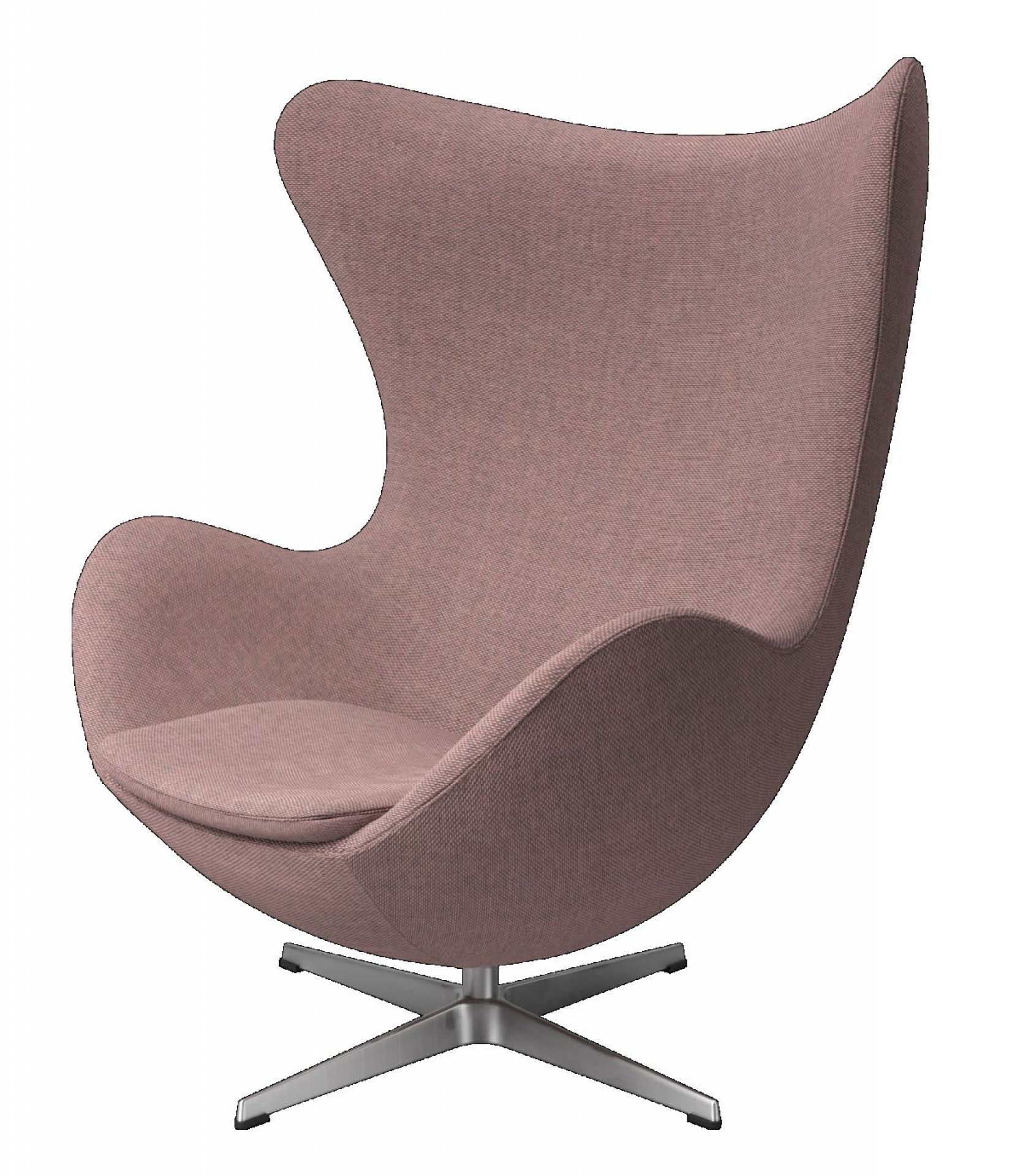 Egg Chair with Stool Re-wool Textile Fabric Pale pink/Nature Fritz Hansen 