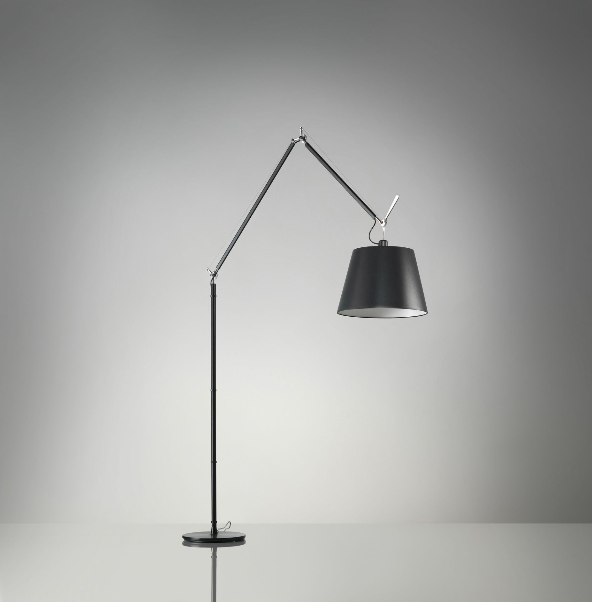 Tolomeo Mega Floor LED floor lamp base and rod black (part 2 of 3) Artemide
