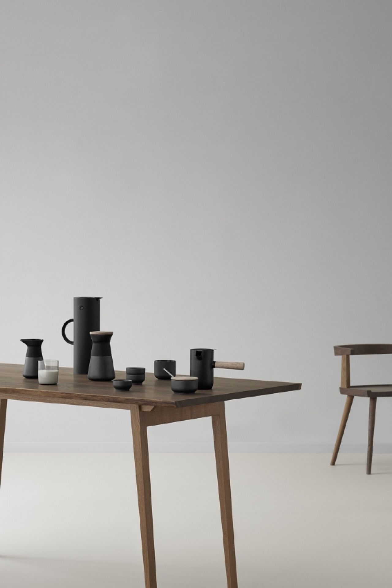 Theo Tea Mug with Coaster Black Stelton SINGLE PIECES
