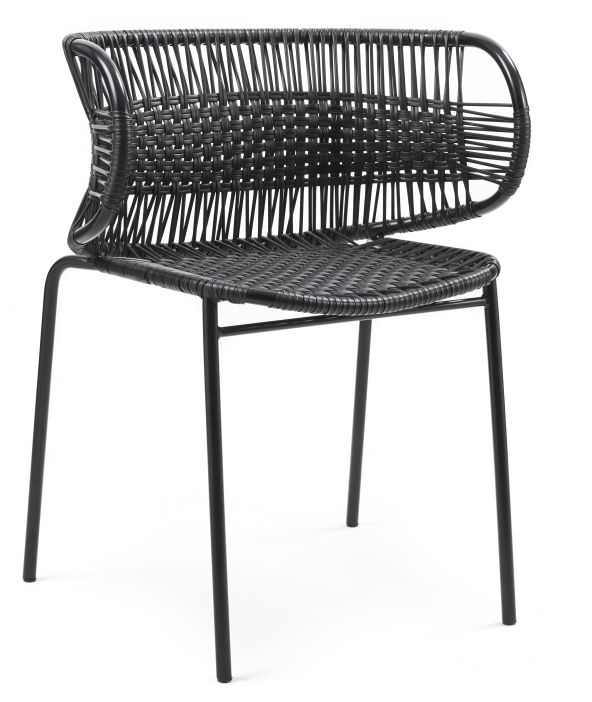 Cielo Stacking Armchair Stackable Armchair Outdoor ames Black - Black