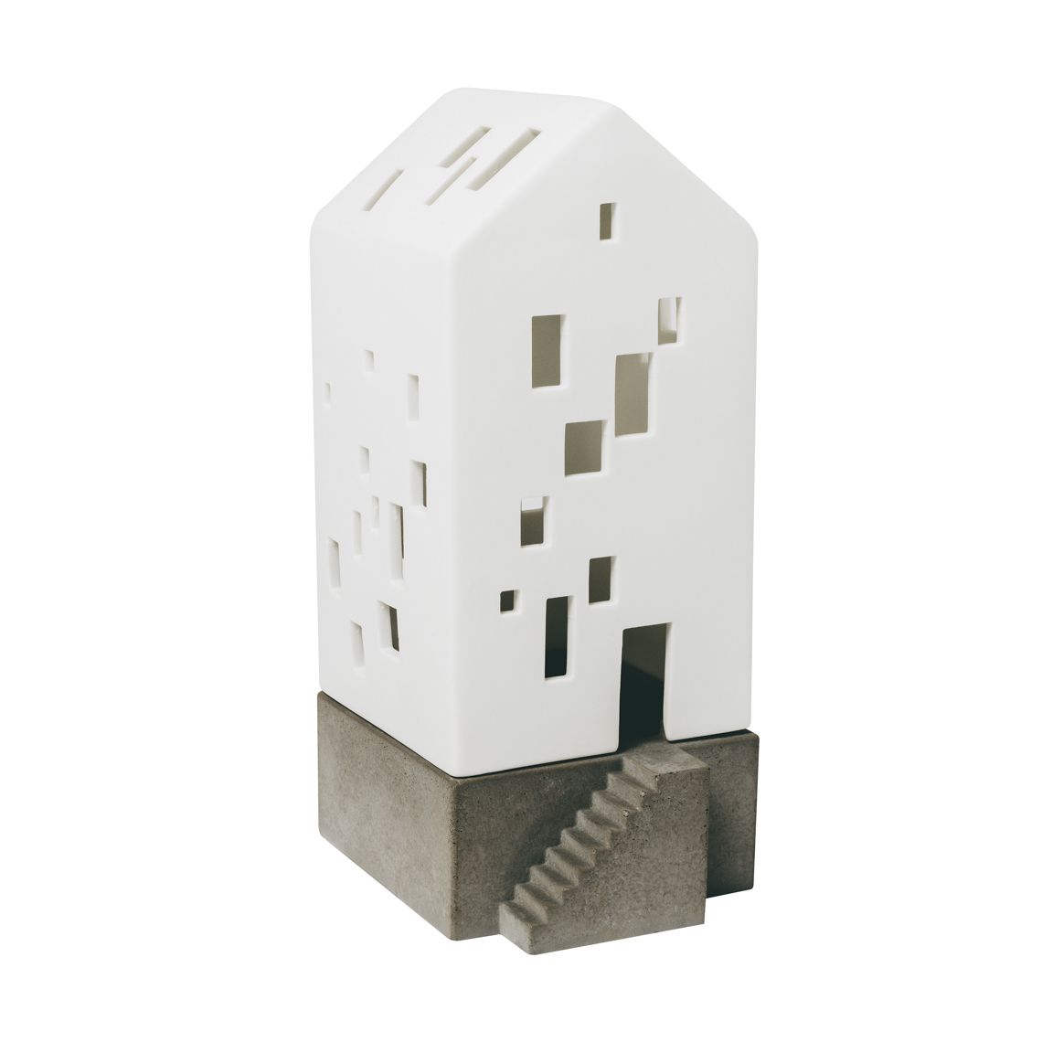 Small flat block Light house with concrete base Wheels