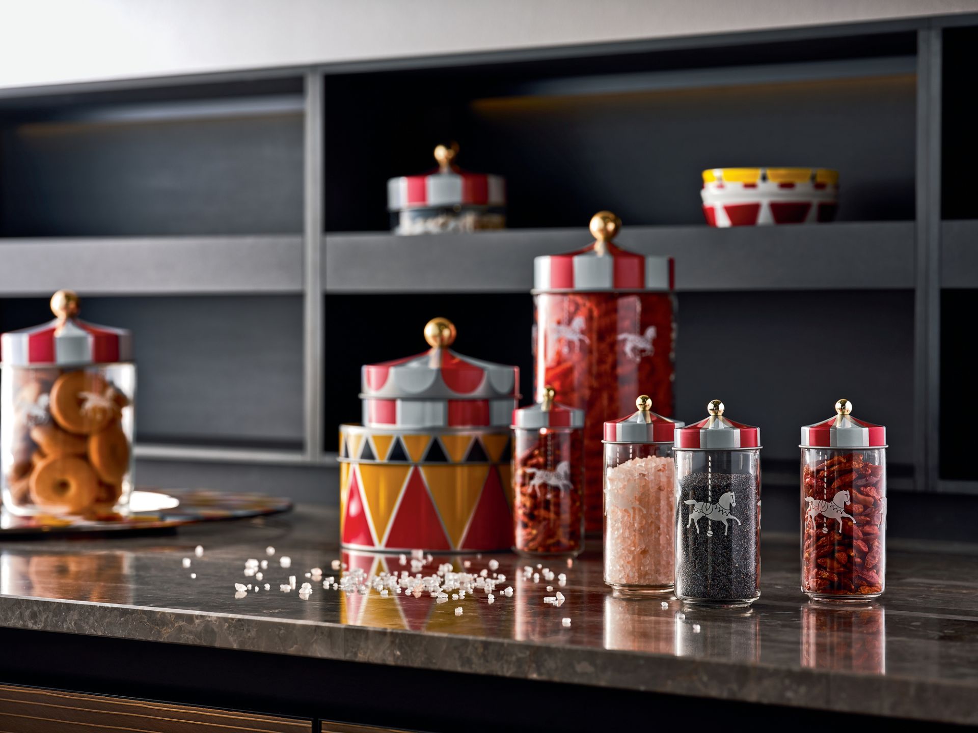 Circus Set of two spice containers MW68S2 Alessi