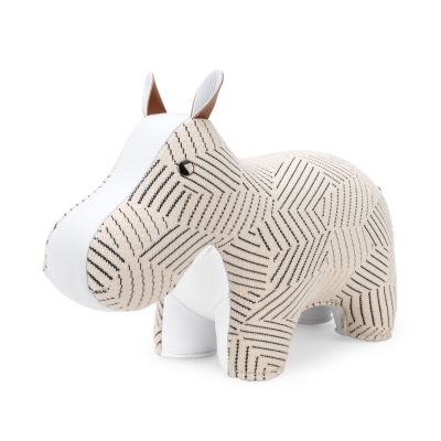 Bookend Hippo Razzle Dazzle white Züny x KVADRAT